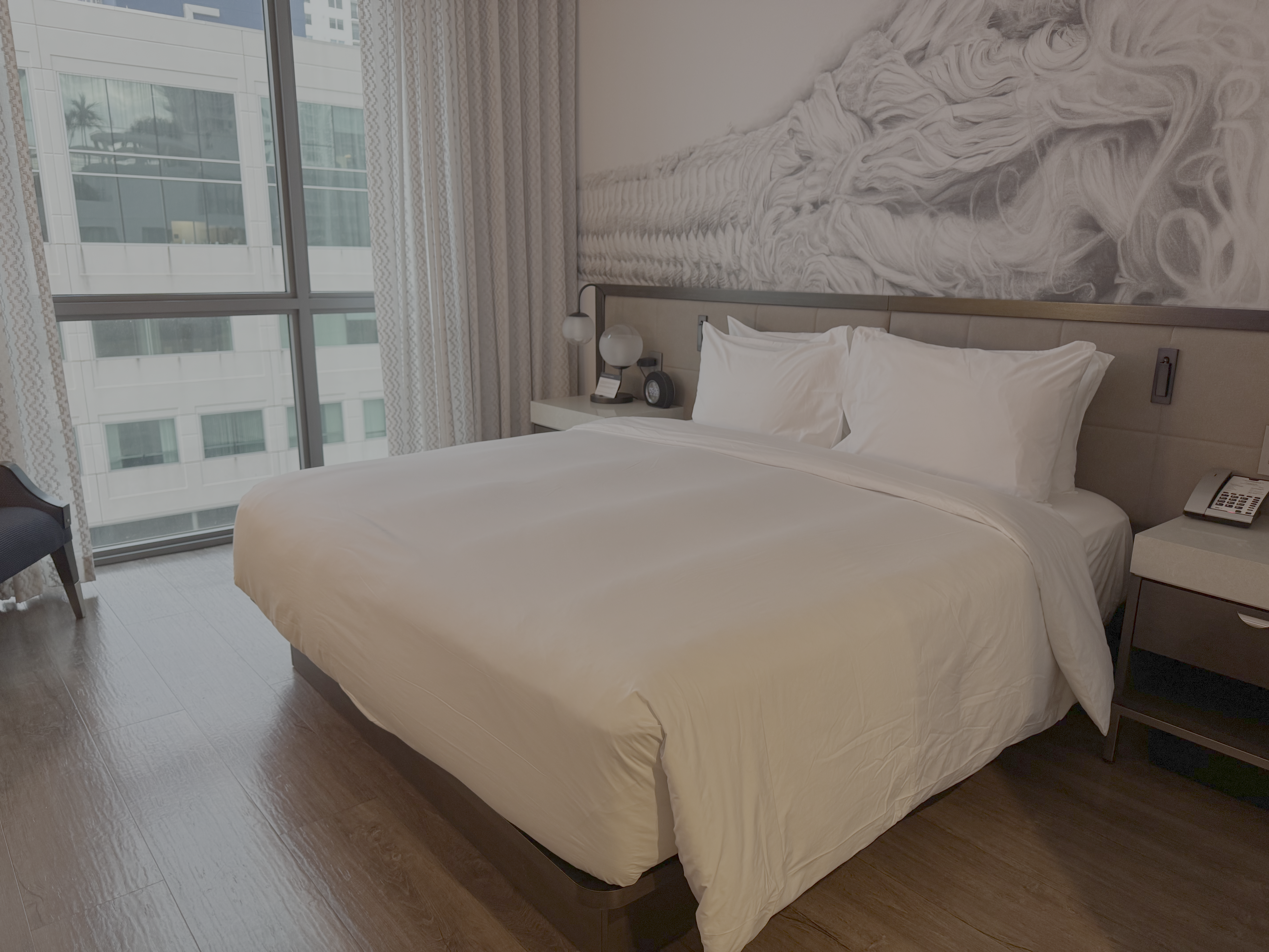 Hyatt Centric Las Olas Fort Lauderdale bedroom bed window Hyatt Centric Las Olas Fort Lauderdale bedroom bed window