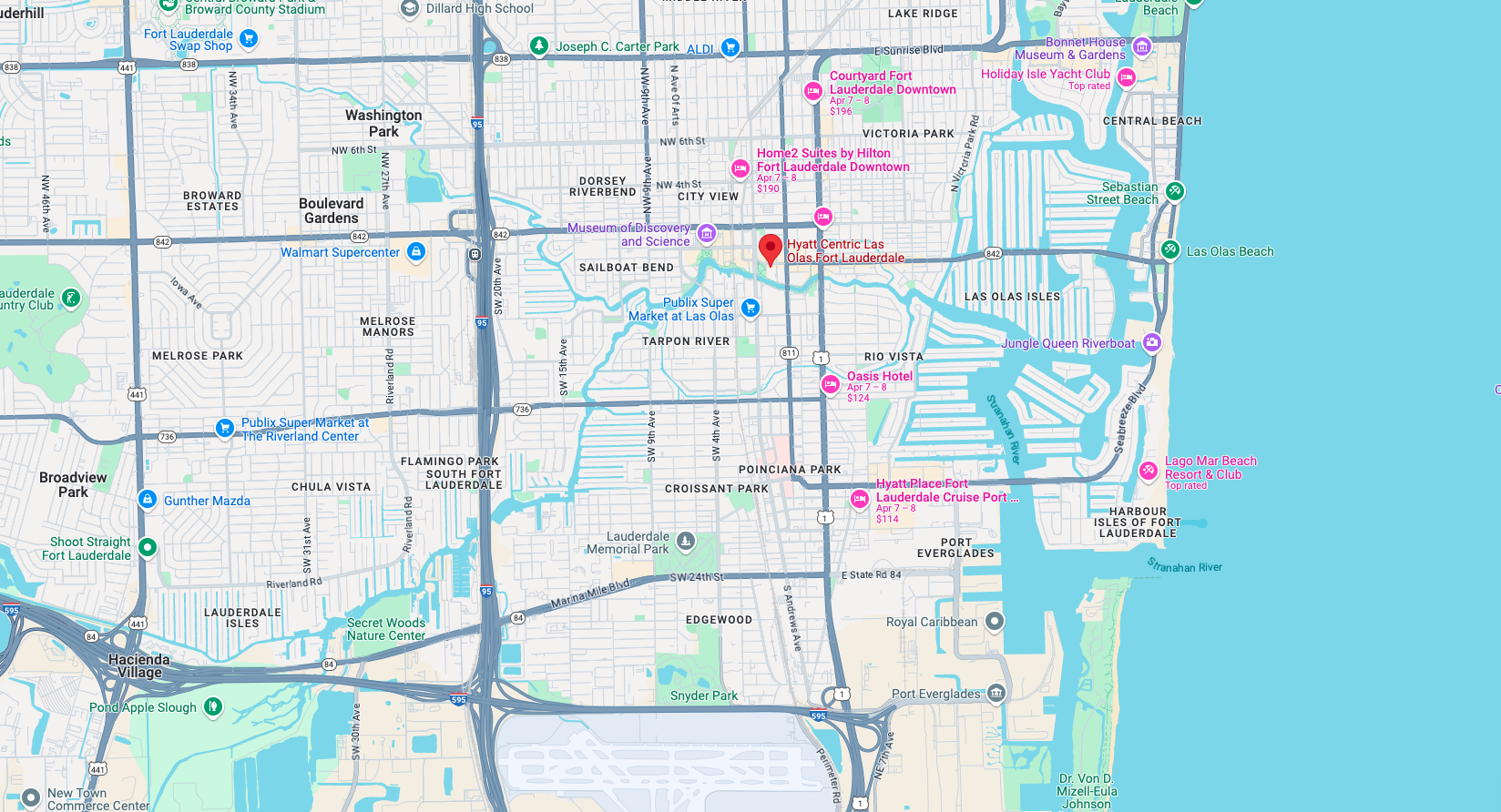 Hyatt Centric Las Olas Fort Lauderdale location Hyatt Centric Las Olas Fort Lauderdale location