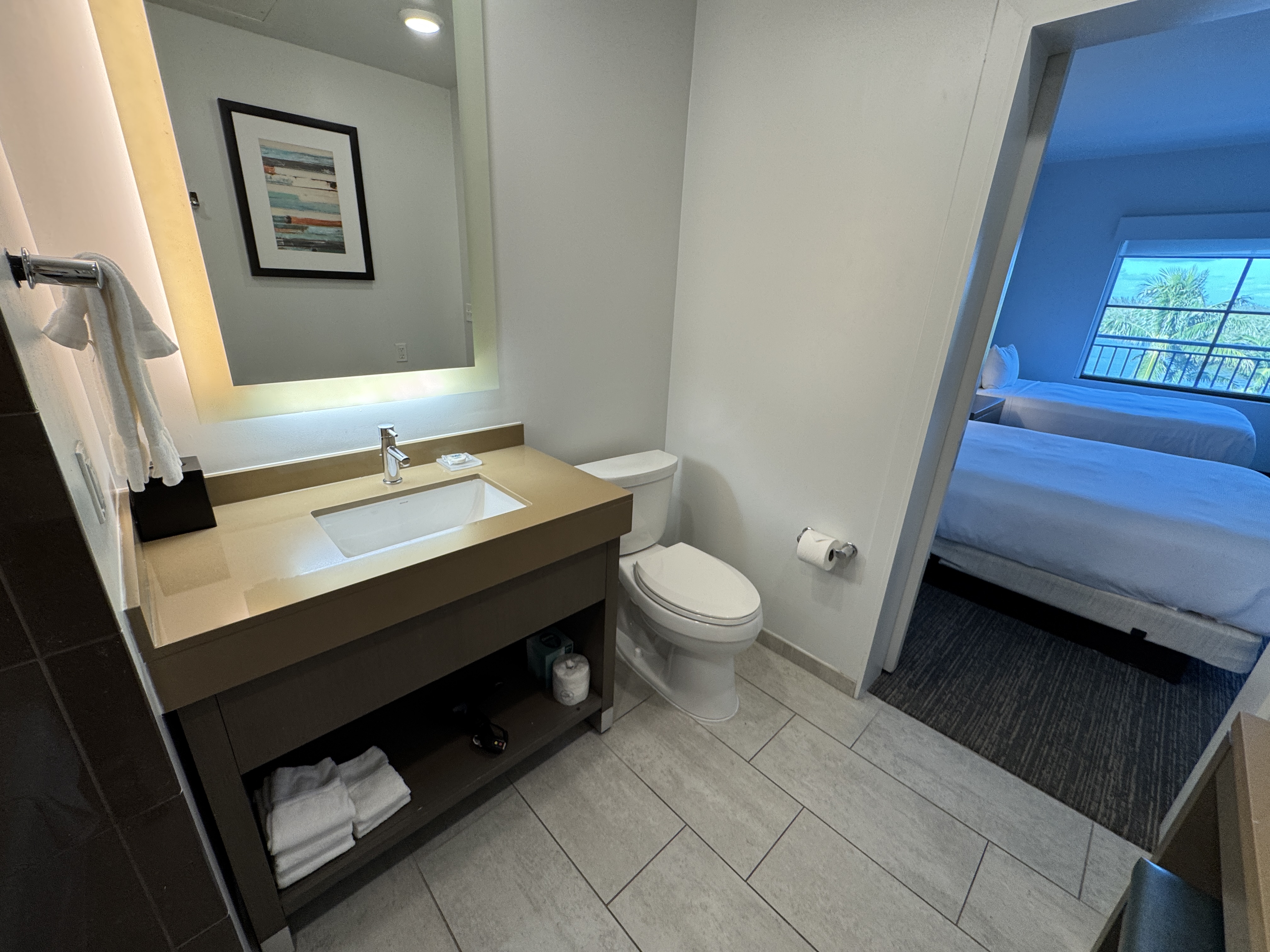 Hyatt House Naples bathroom counter and toilet Hyatt House Naples bathroom counter and toilet