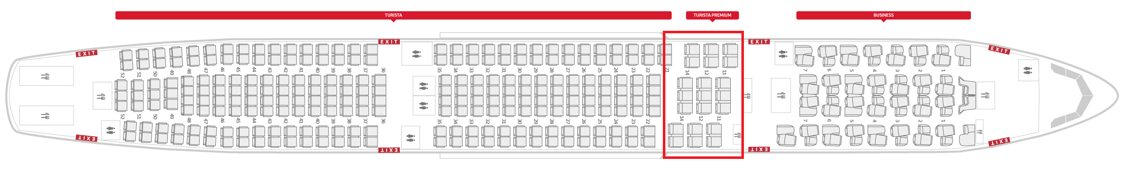 Iberia Airlines A330 300 seat map Iberia A330 300 seat map