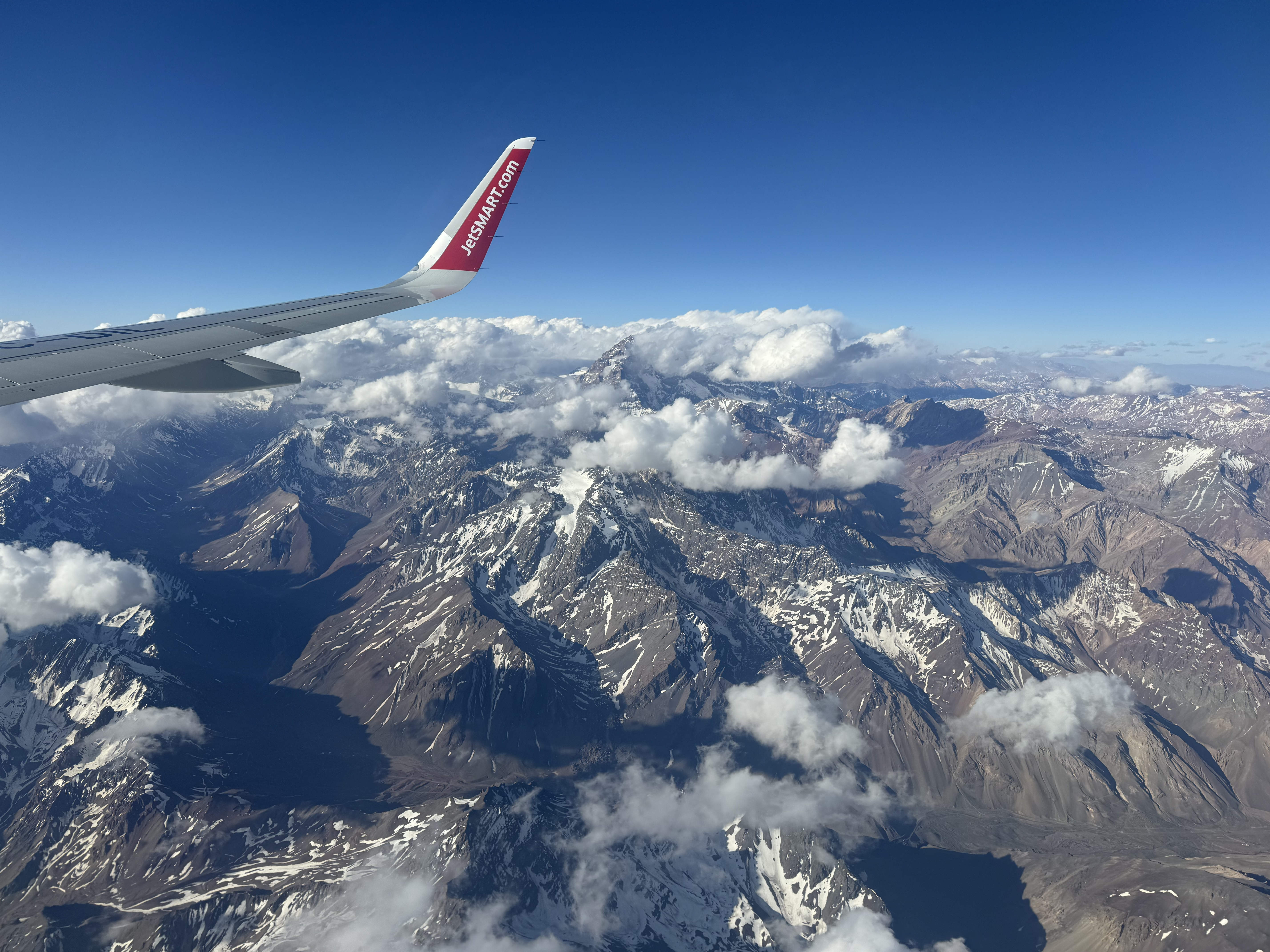 JetSmart A320 Andes Mountain range view