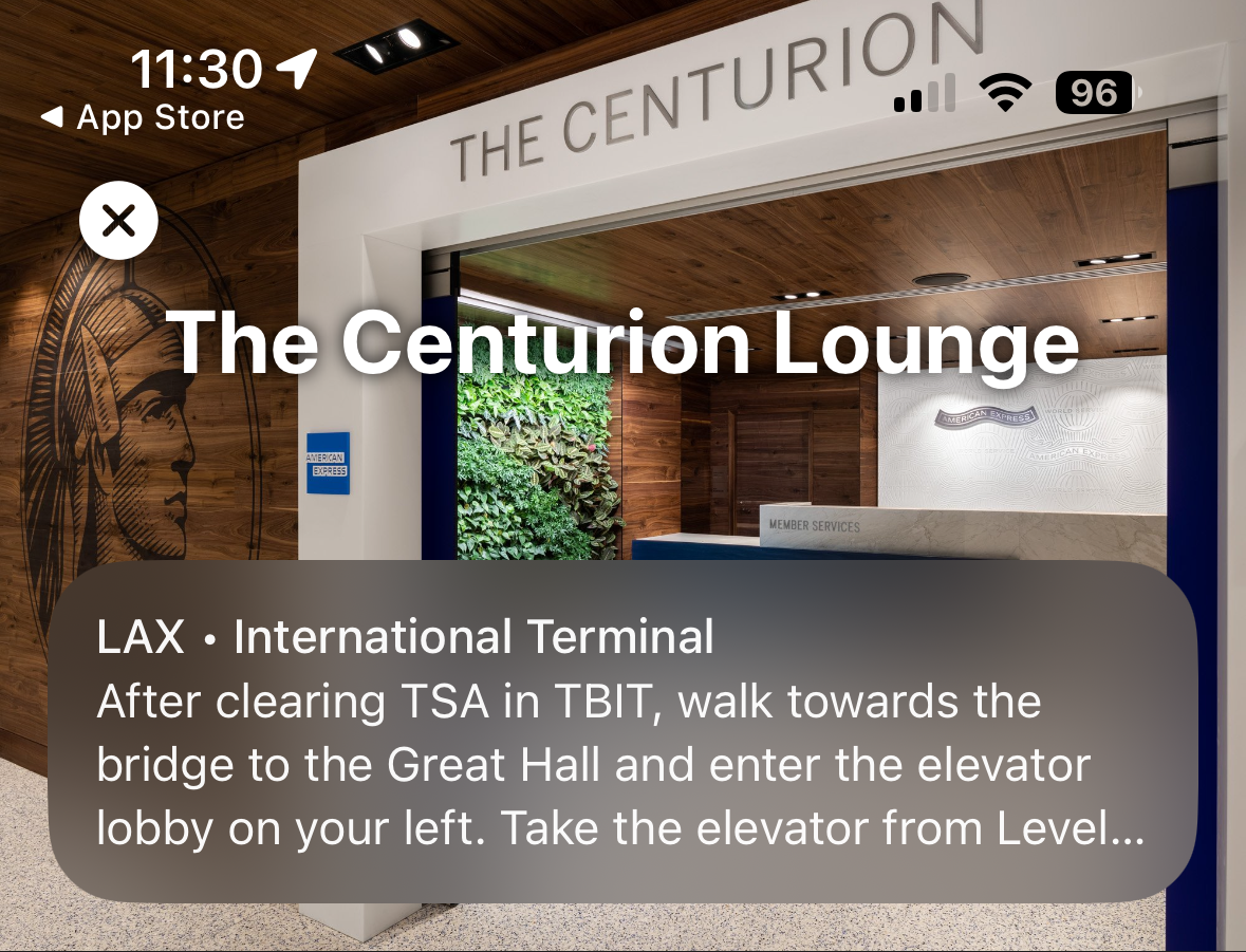 Loungepedia app LAX Centurion Lounge info Loungepedia app LAX Centurion Lounge info
