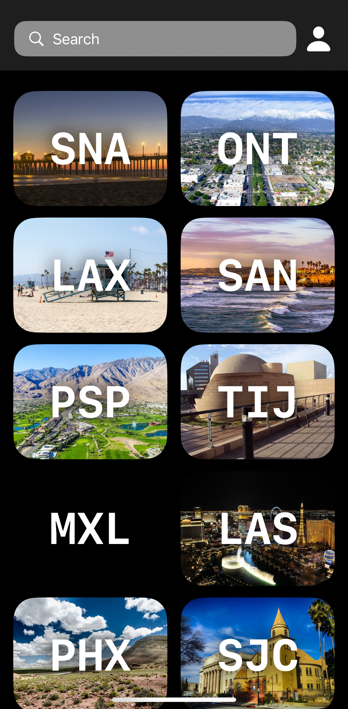 Loungepedia app airport search page Loungepedia app airport search page
