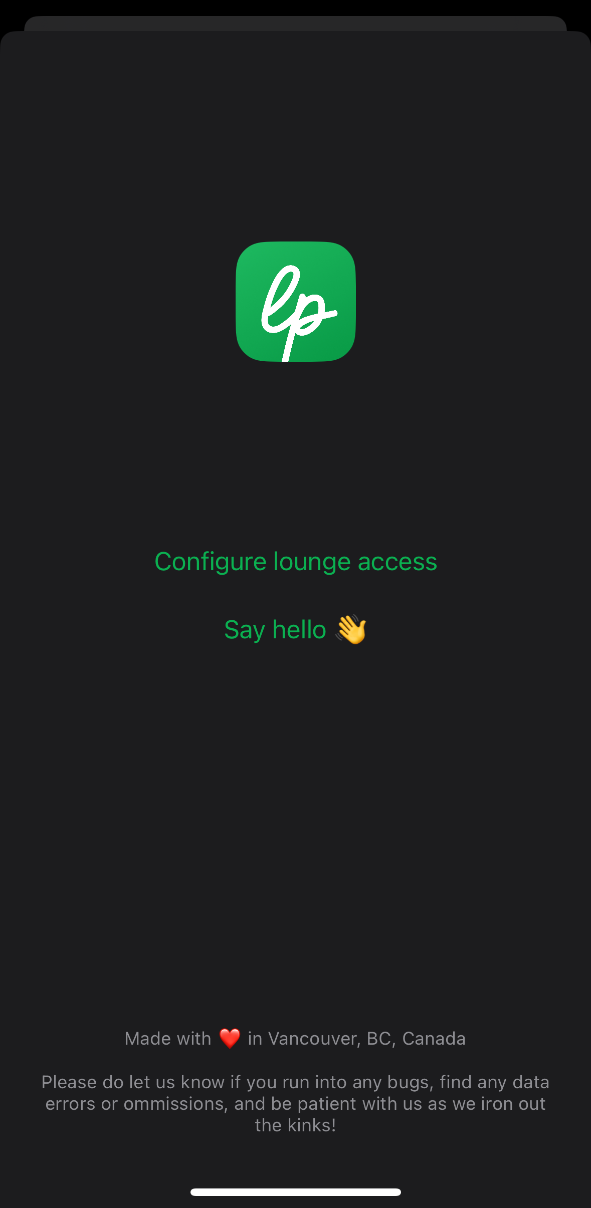 Loungepedia app welcome page Loungepedia app welcome page