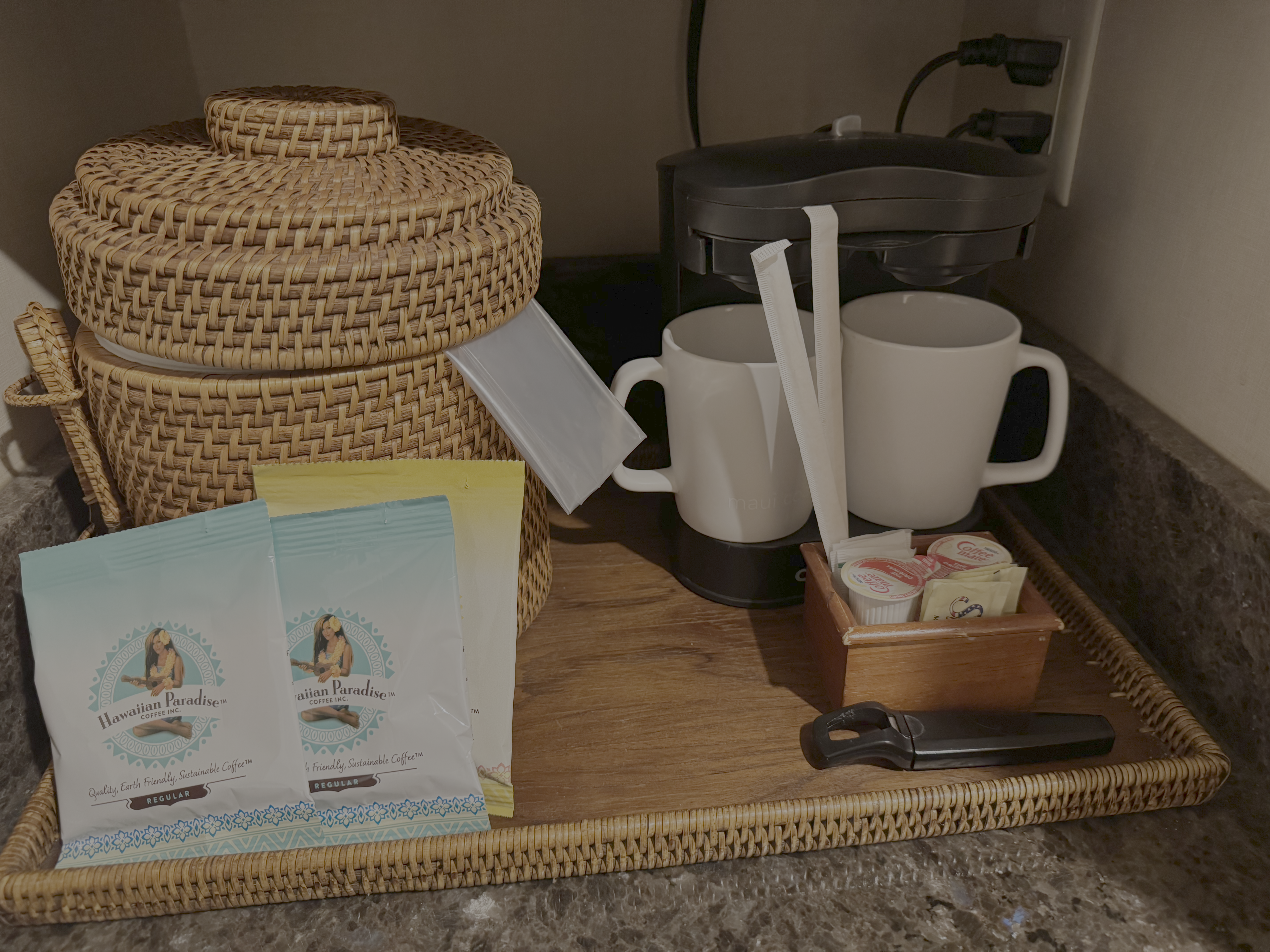 Maui Coast Hotel Kihei coffee supplies