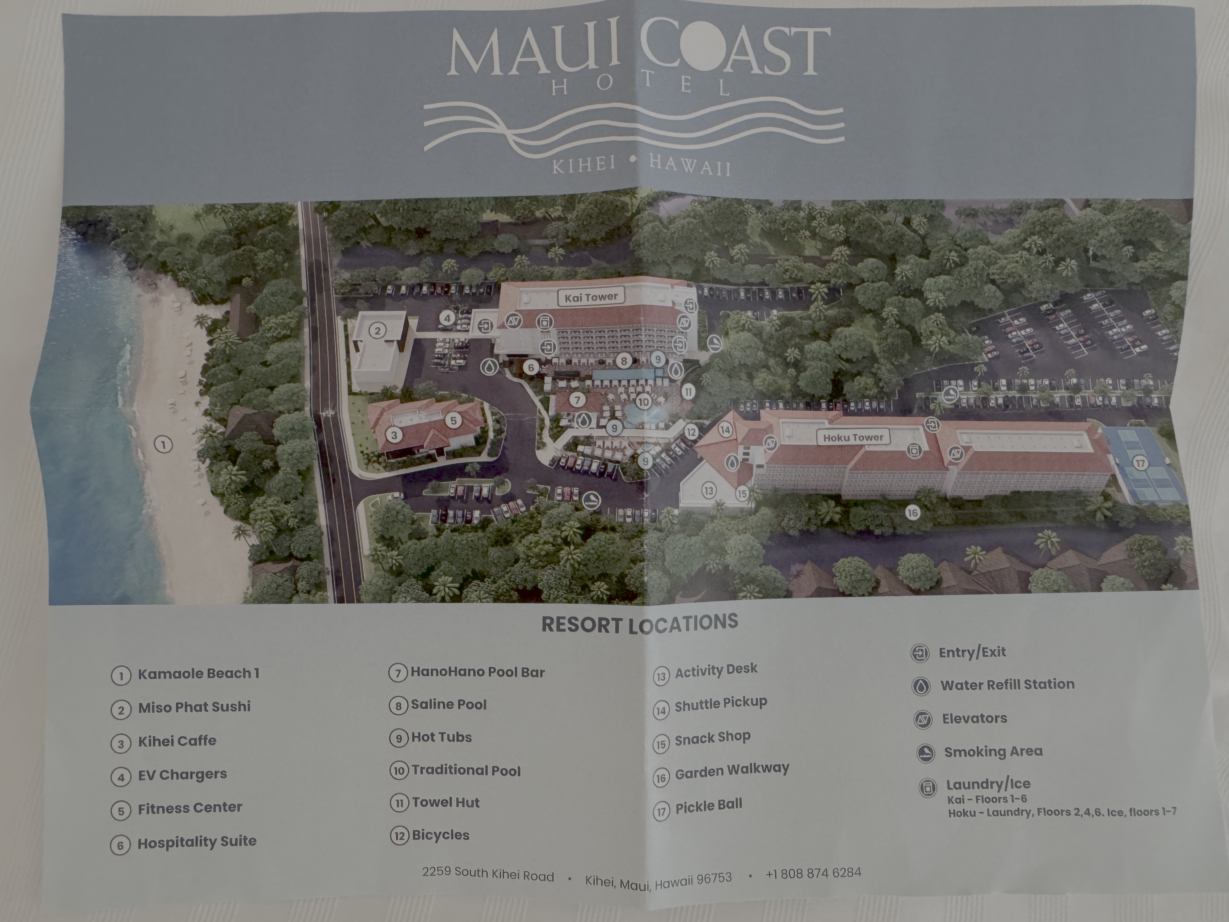 Maui Coast Hotel Kihei property map