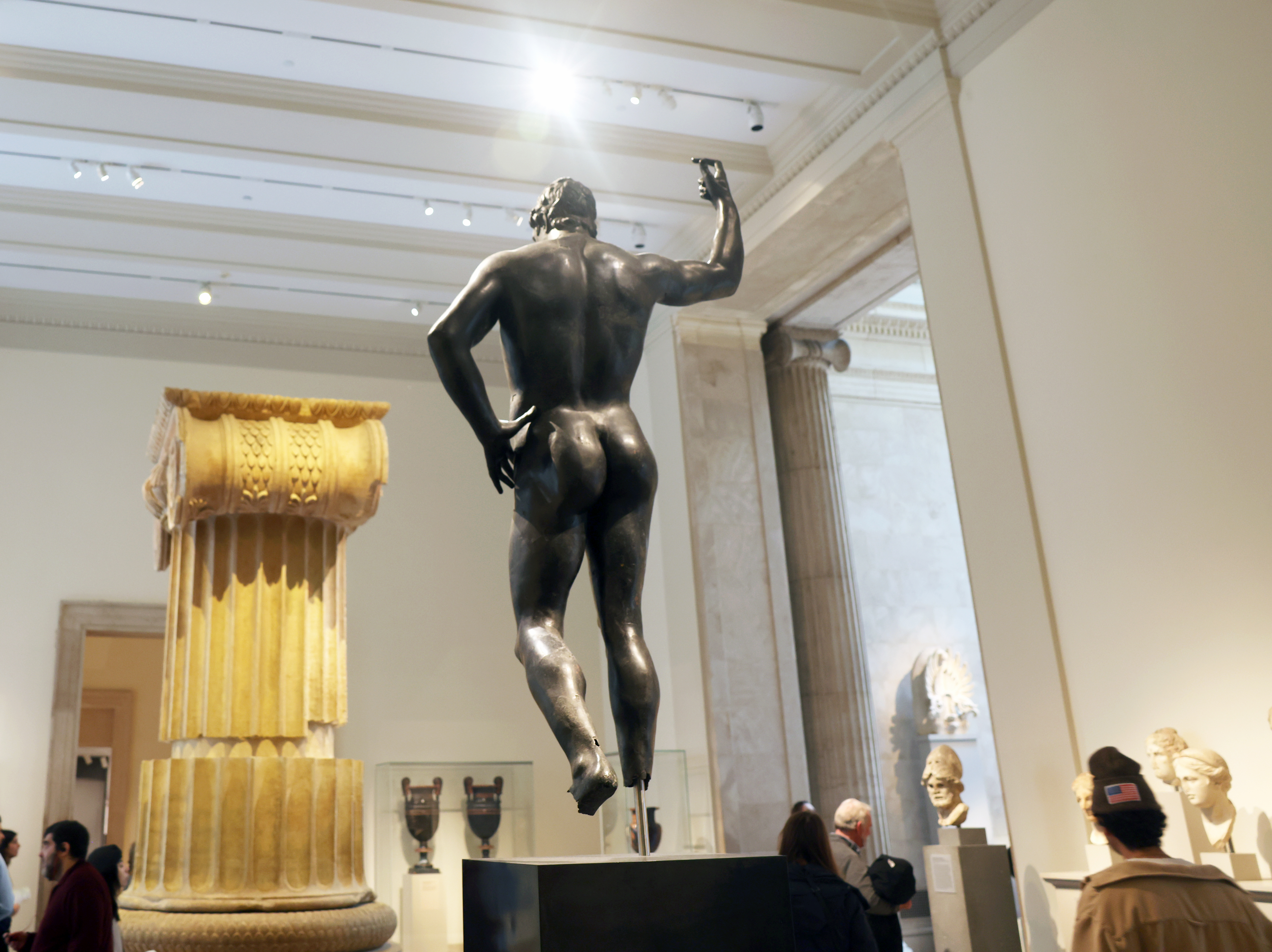 Metropolitan Museum of Art New York City ancient Greek statue butt Metropolitan Museum of Art New York City ancient Greek statue butt