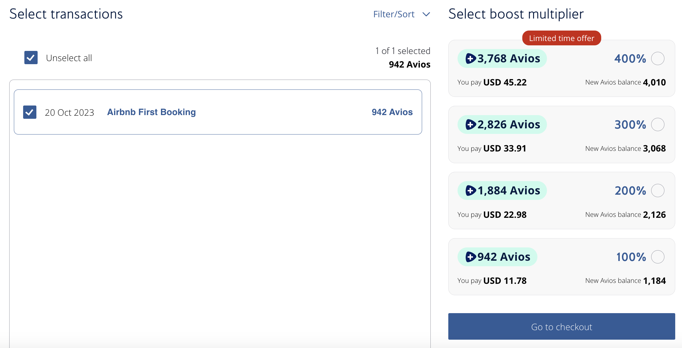 Multiply British Airways Avios 1 transaction Multiply British Airways Avios 1 transaction