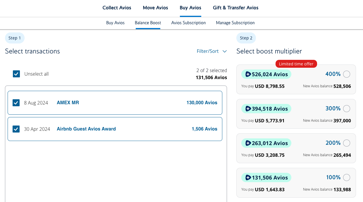 Multiply British Airways Avios 2 transactions Multiply British Airways Avios 2 transactions