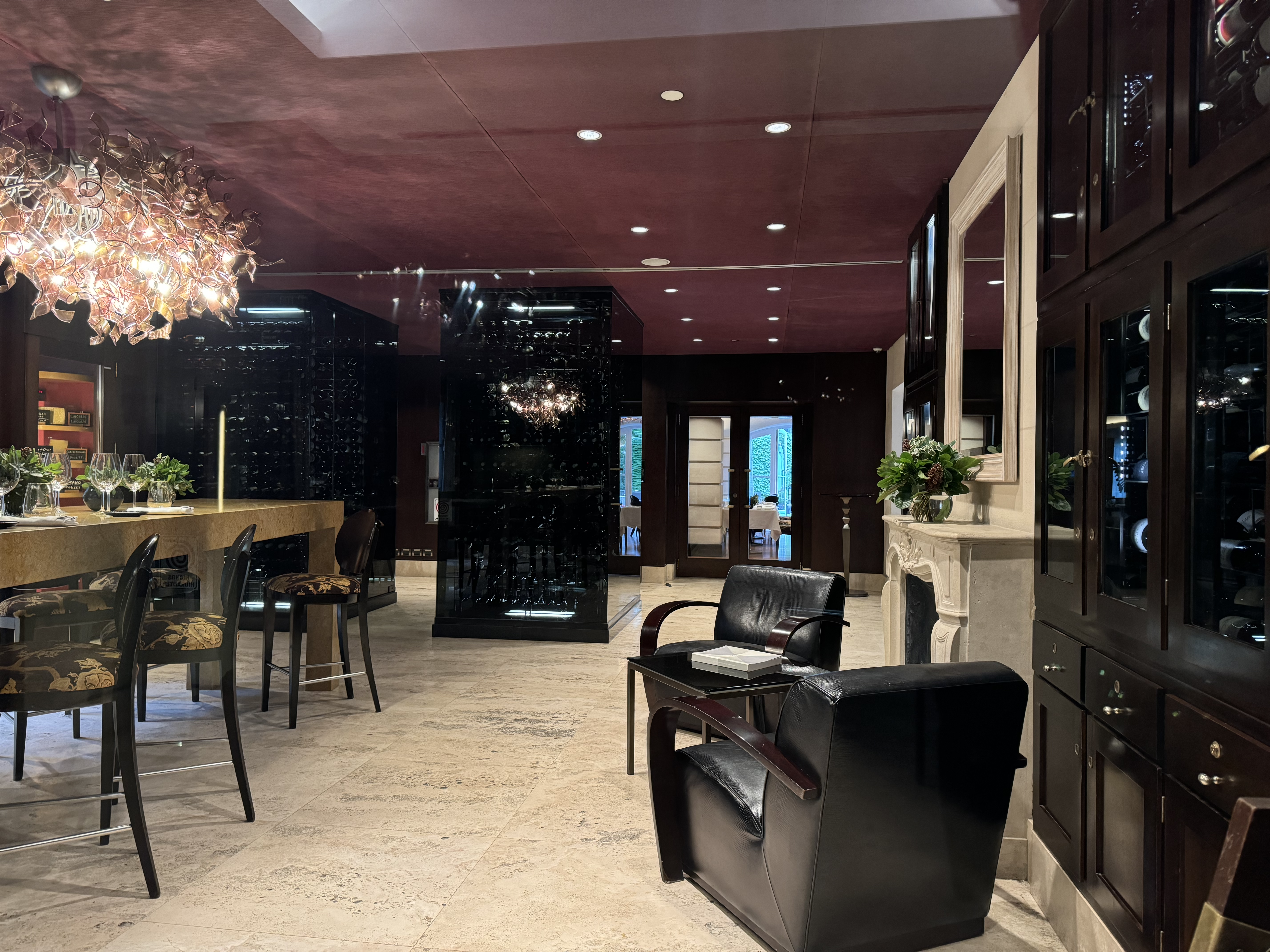 Palacio Duhau Park Hyatt Buenos Aires Duhau Restaurante Vinoteca front seating Palacio Duhau Park Hyatt Buenos Aires Duhau Restaurante Vinoteca front seating