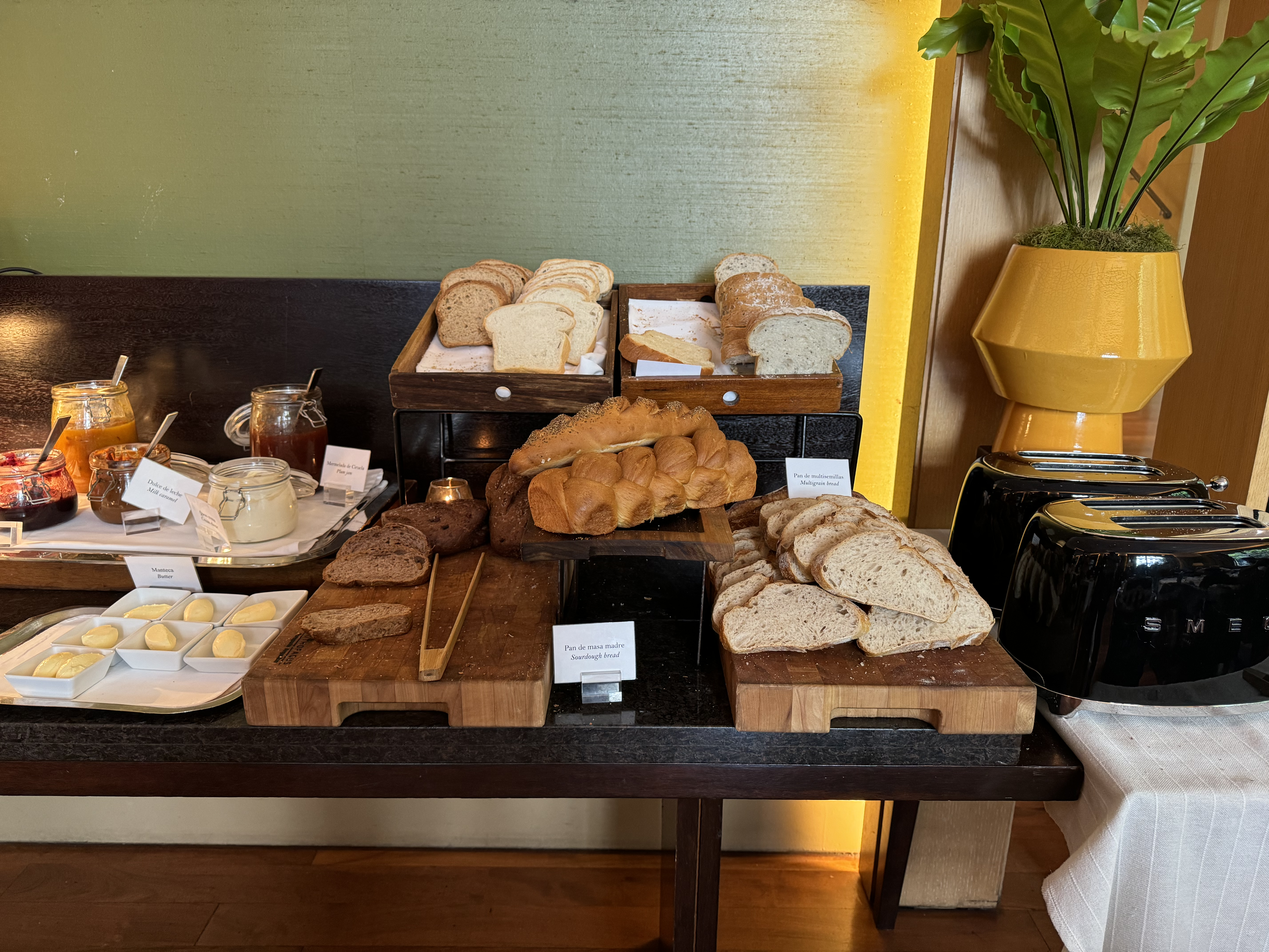 Palacio Duhau Park Hyatt Buenos Aires breakfast bread selection Palacio Duhau Park Hyatt Buenos Aires breakfast bread selection