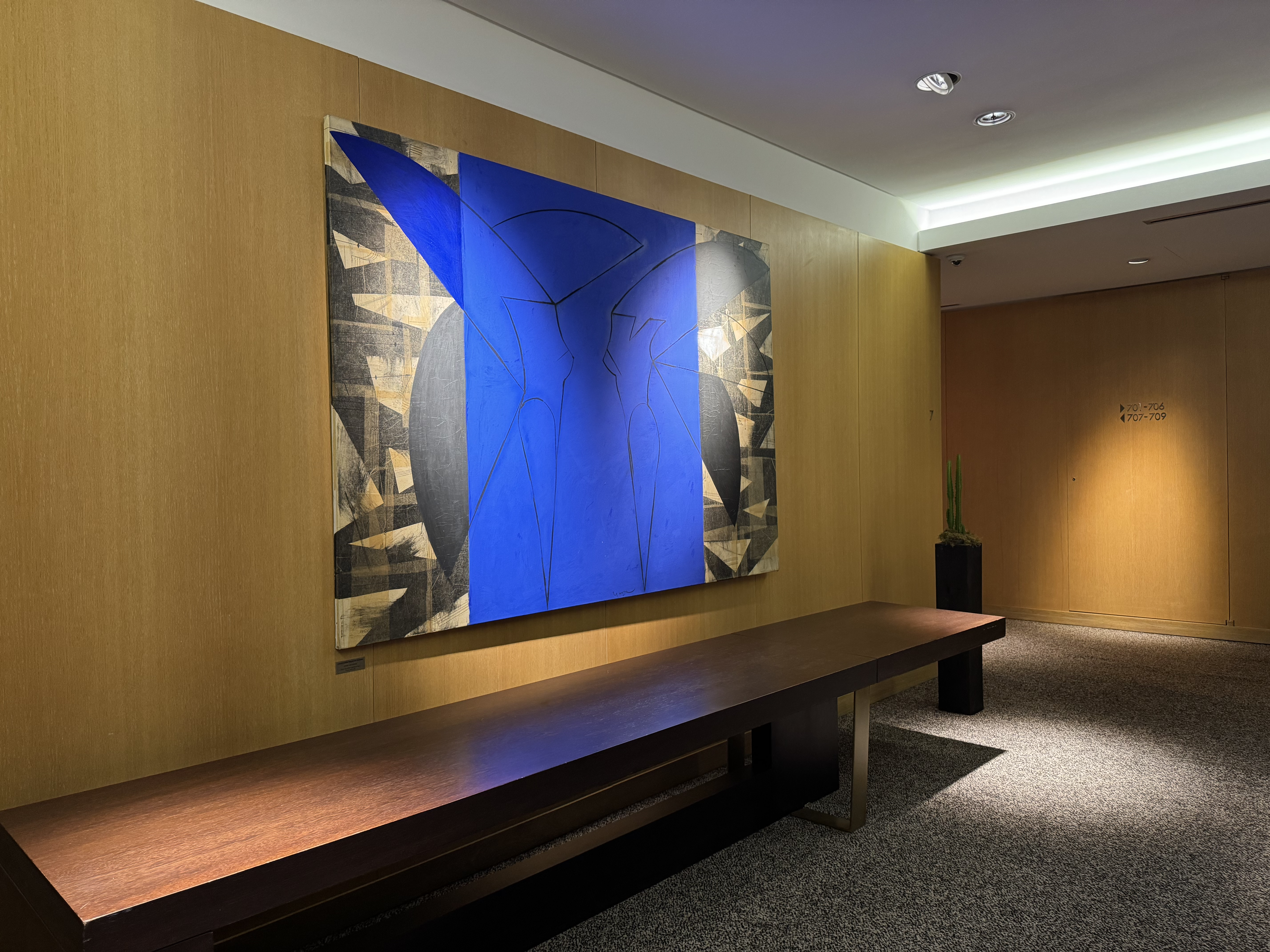 Palacio Duhau Park Hyatt Buenos Aires elevator area painting Palacio Duhau Park Hyatt Buenos Aires elevator area painting