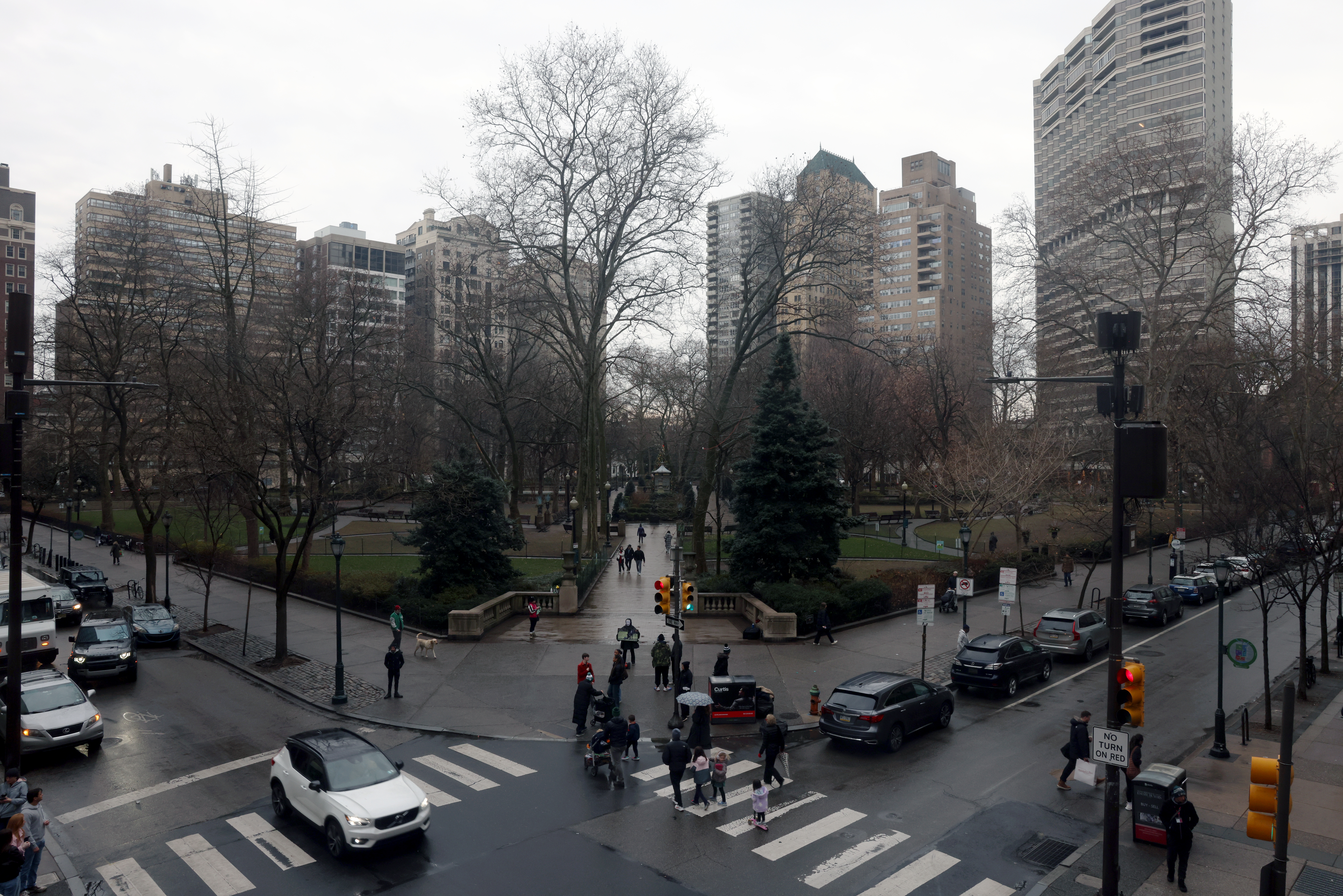 Philadelphia Rittenhouse Square winter day