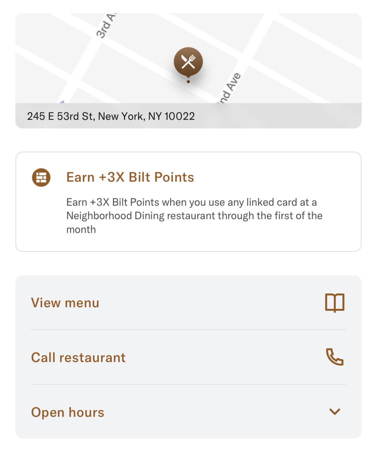 Restaurant Details in Bilt Dining Restaurant Details in Bilt Dining