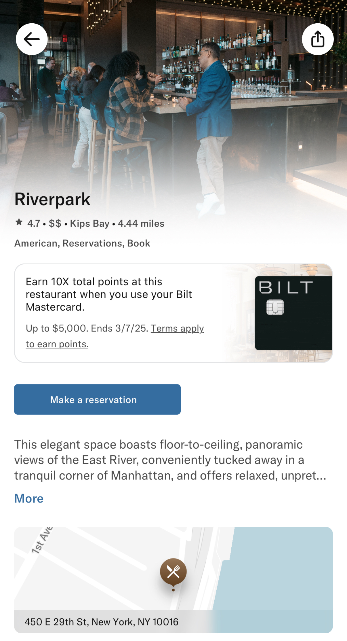 Riverpark listing on Bilt Dining Riverpark listing on Bilt Dining