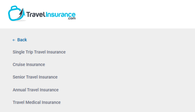 Travelinsurance.com quote pages Travelinsurance.com quote pages