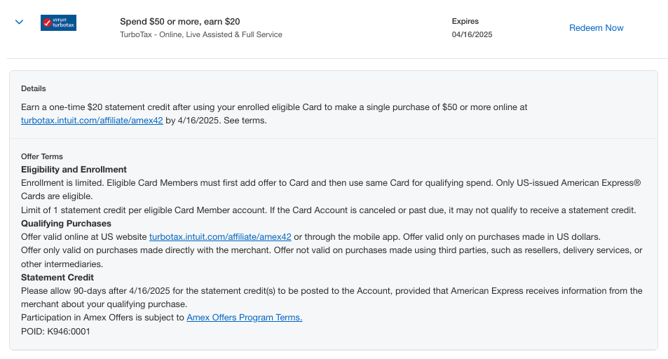 Turbo Tax Amex Offer Turbo Tax Amex Offer