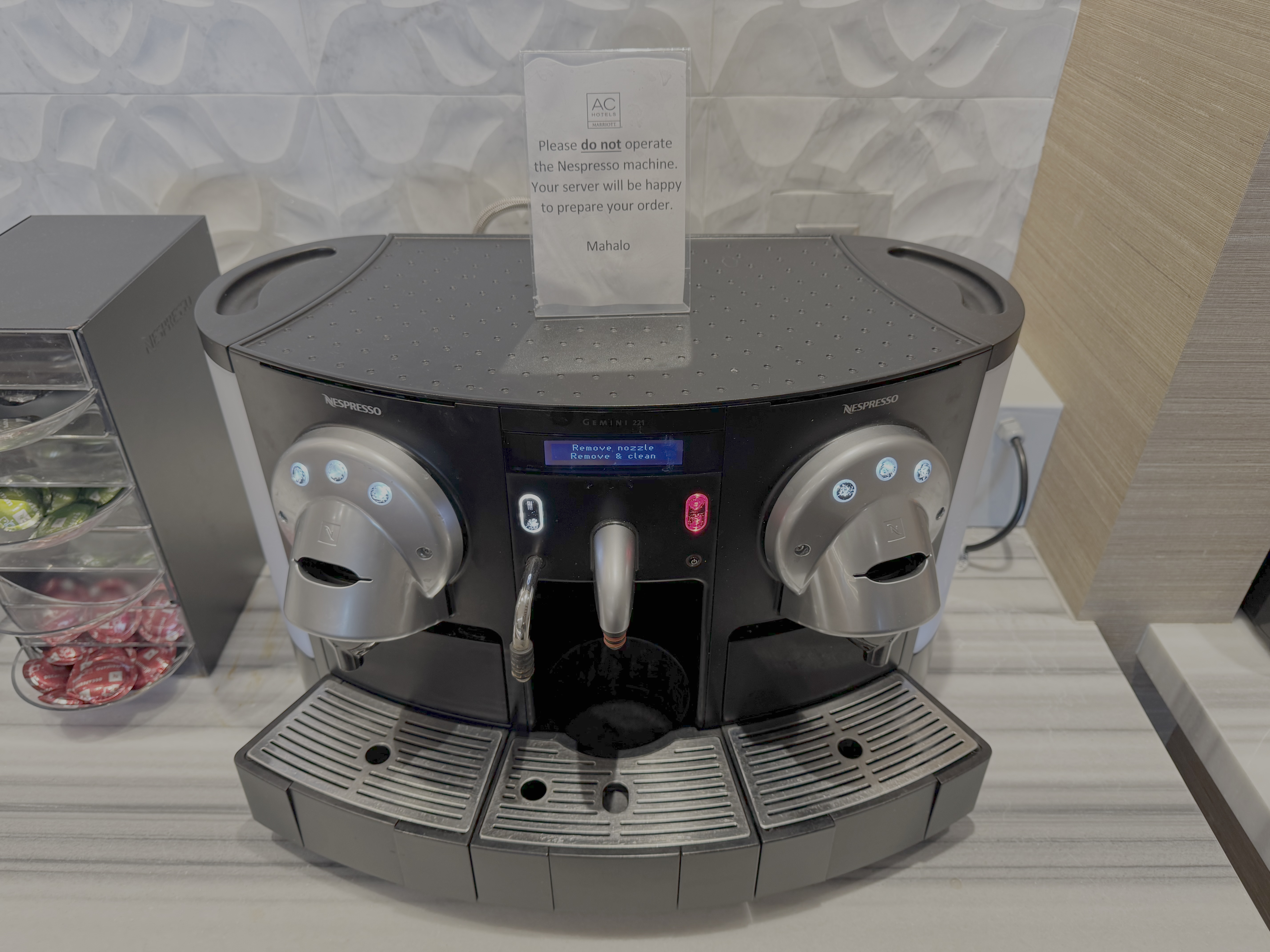 AC Hotel by Marriott Maui Wailea AC Kitchen coffee machine