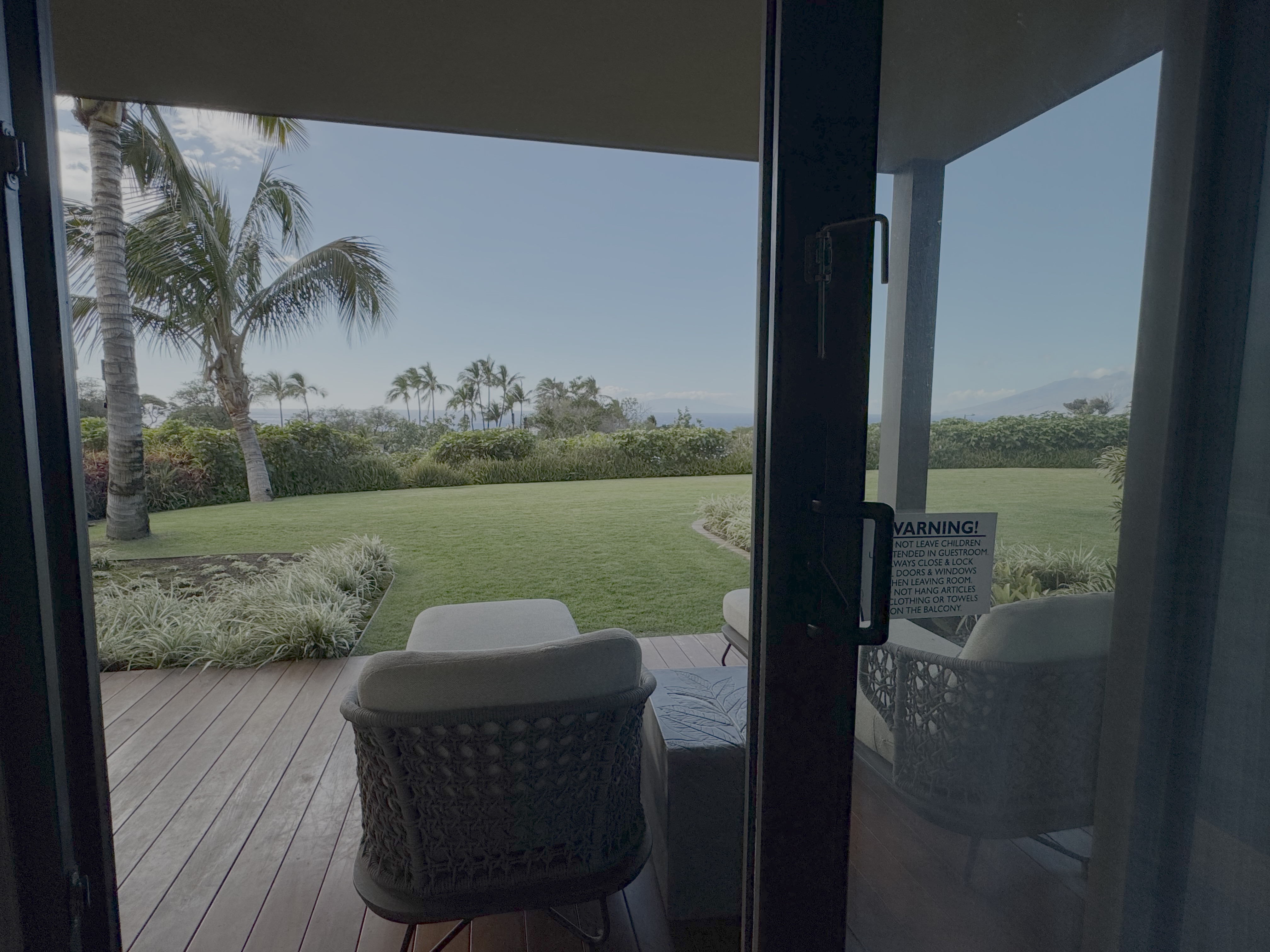 AC Hotel by Marriott Maui Wailea King Ocean View Suite door to balcony