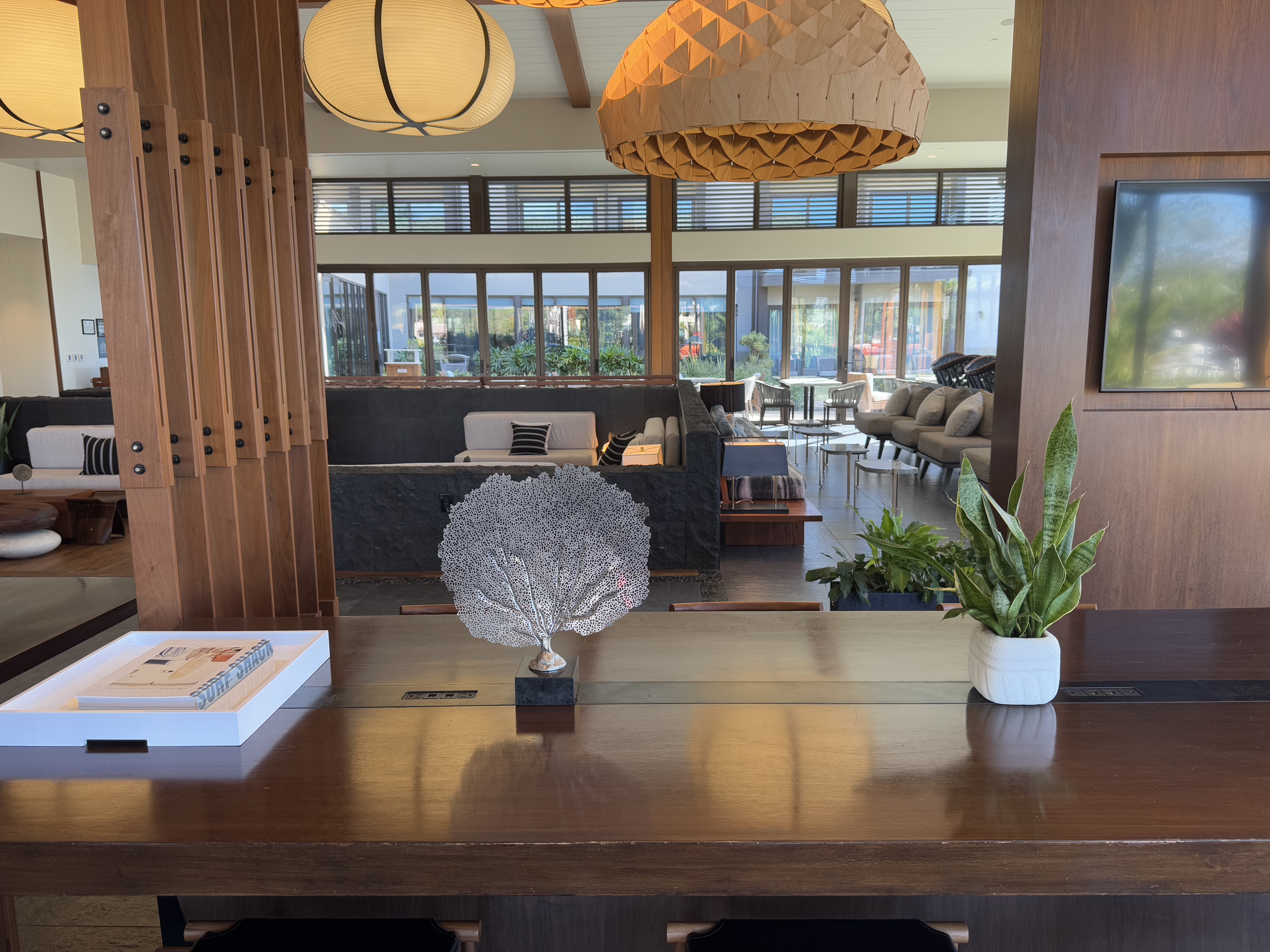 AC Hotel by Marriott Maui Wailea lobby long desk