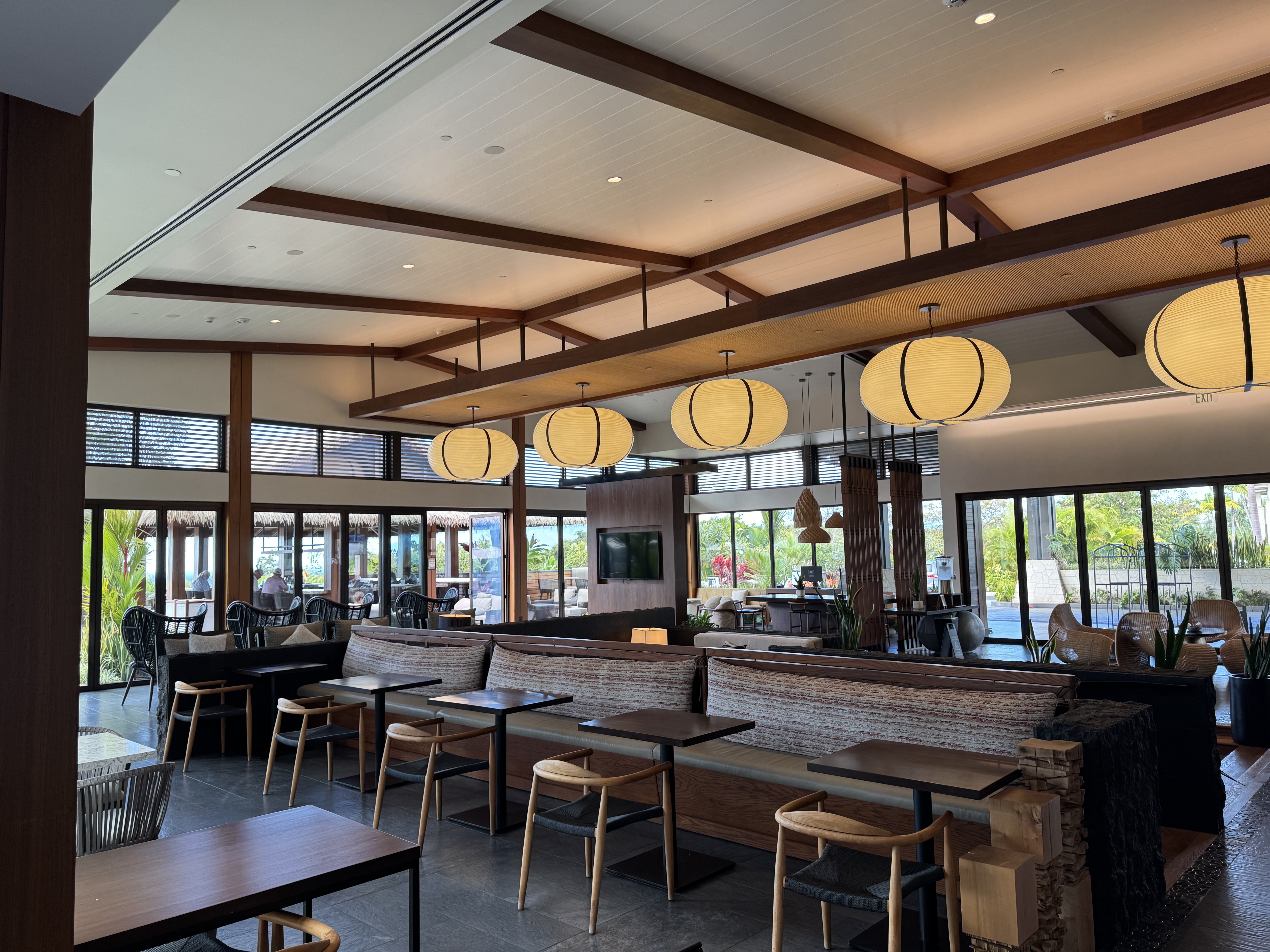 AC Hotel by Marriott Maui Wailea lobby tables chairs