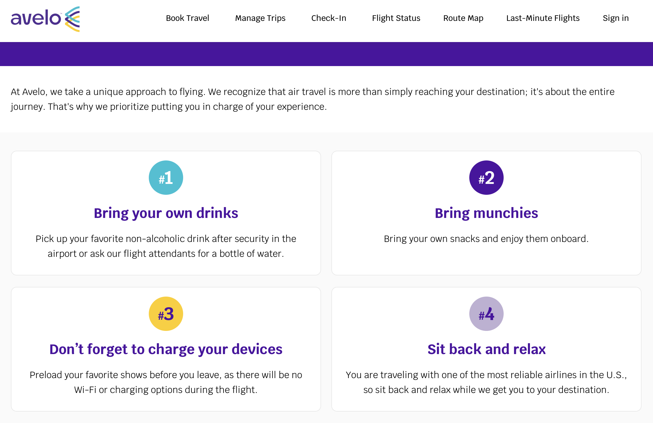 Avelo inflight offerings prepare for flight Avelo inflight offerings prepare for flight