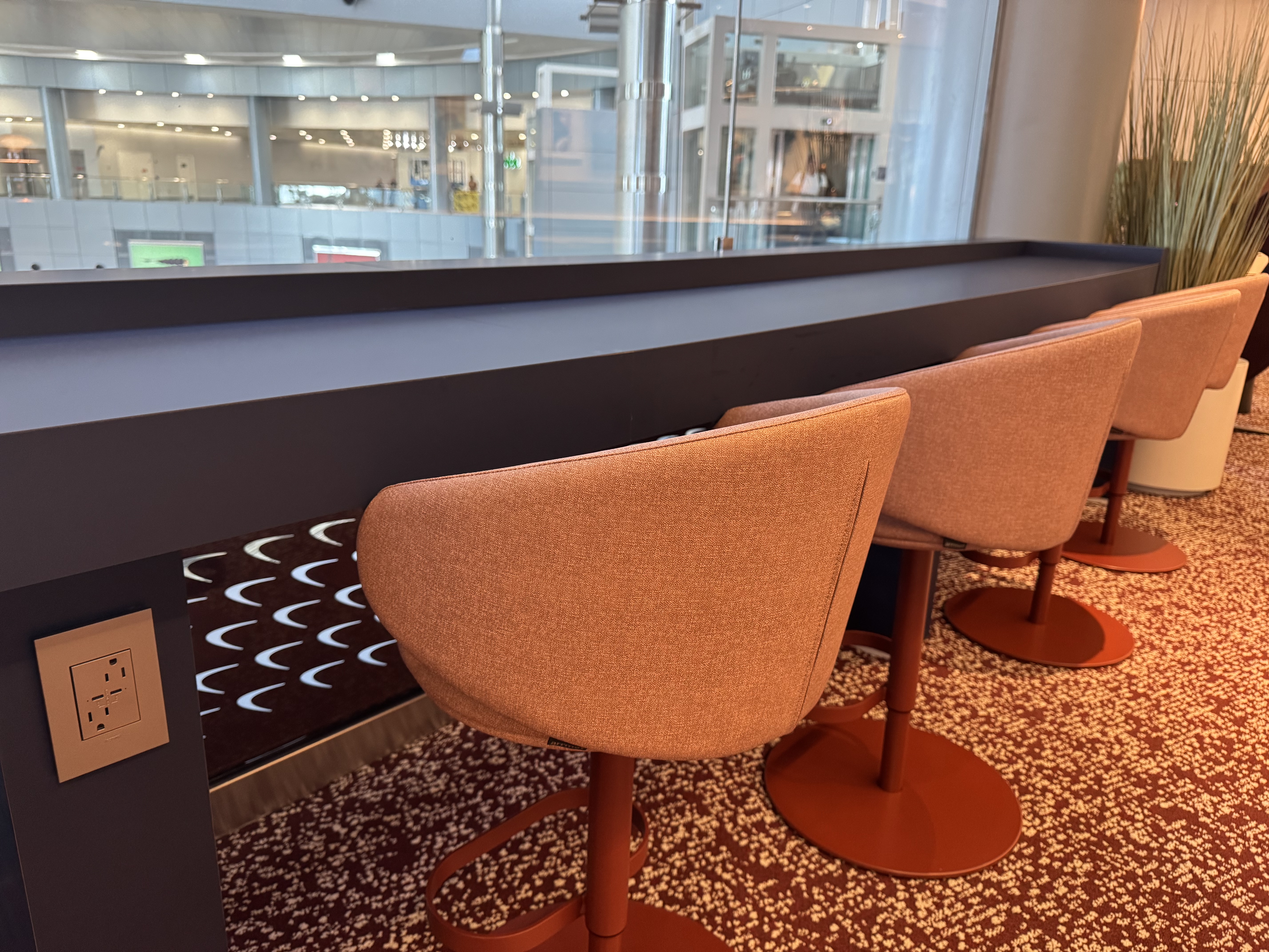 Capital One Lounge Las Vegas chairs near window