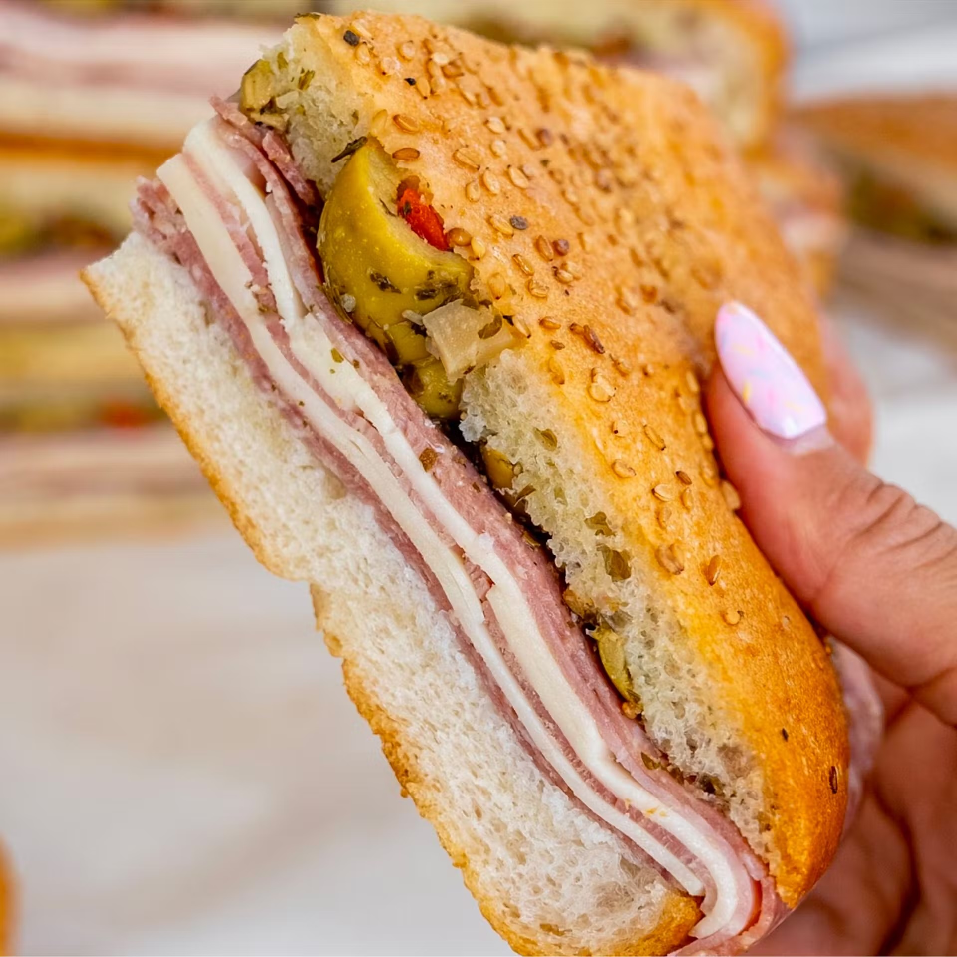 CentralGrocer 14 muffuletta sandwich