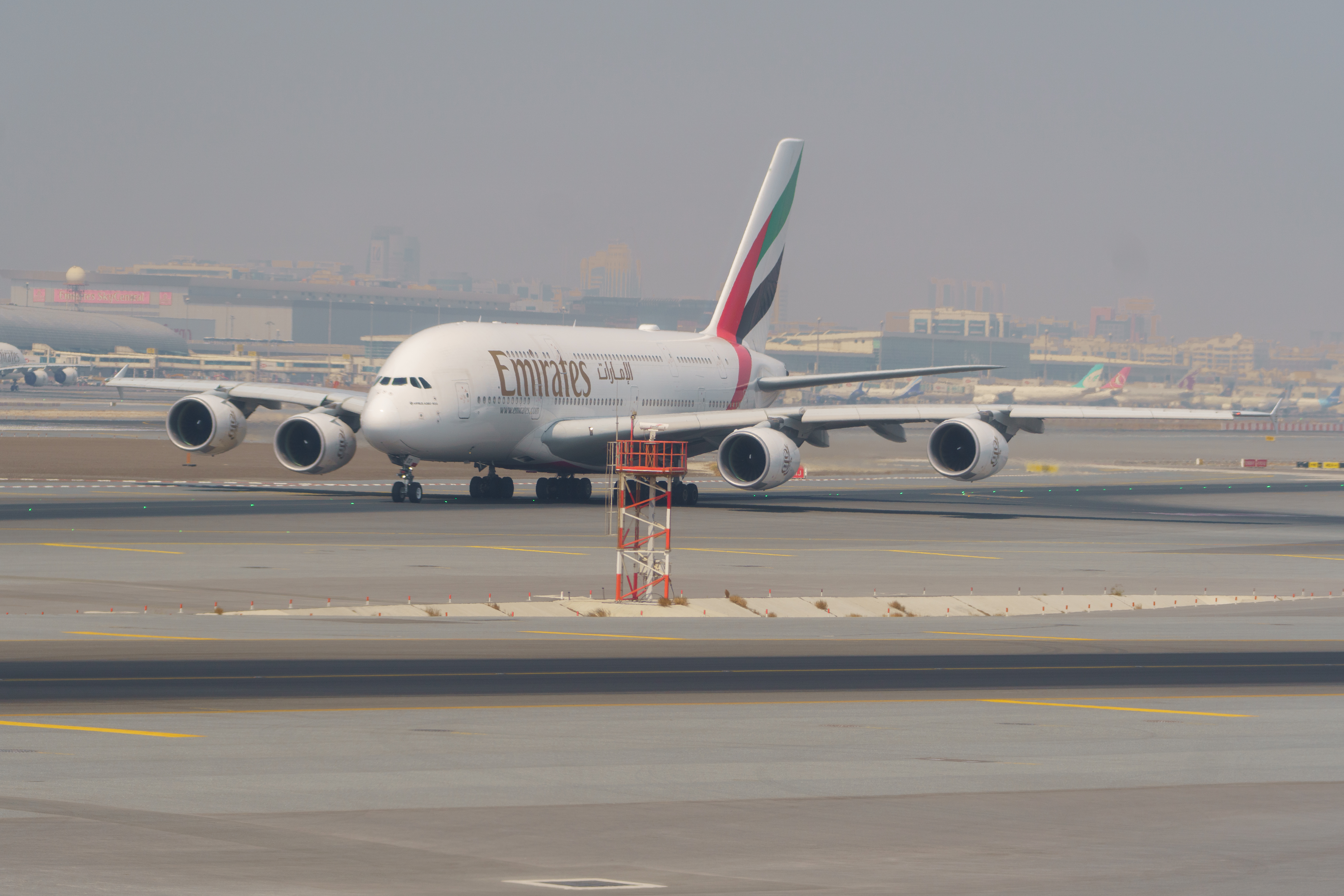 Emirates A380 in DXB Emirates A380 in DXB