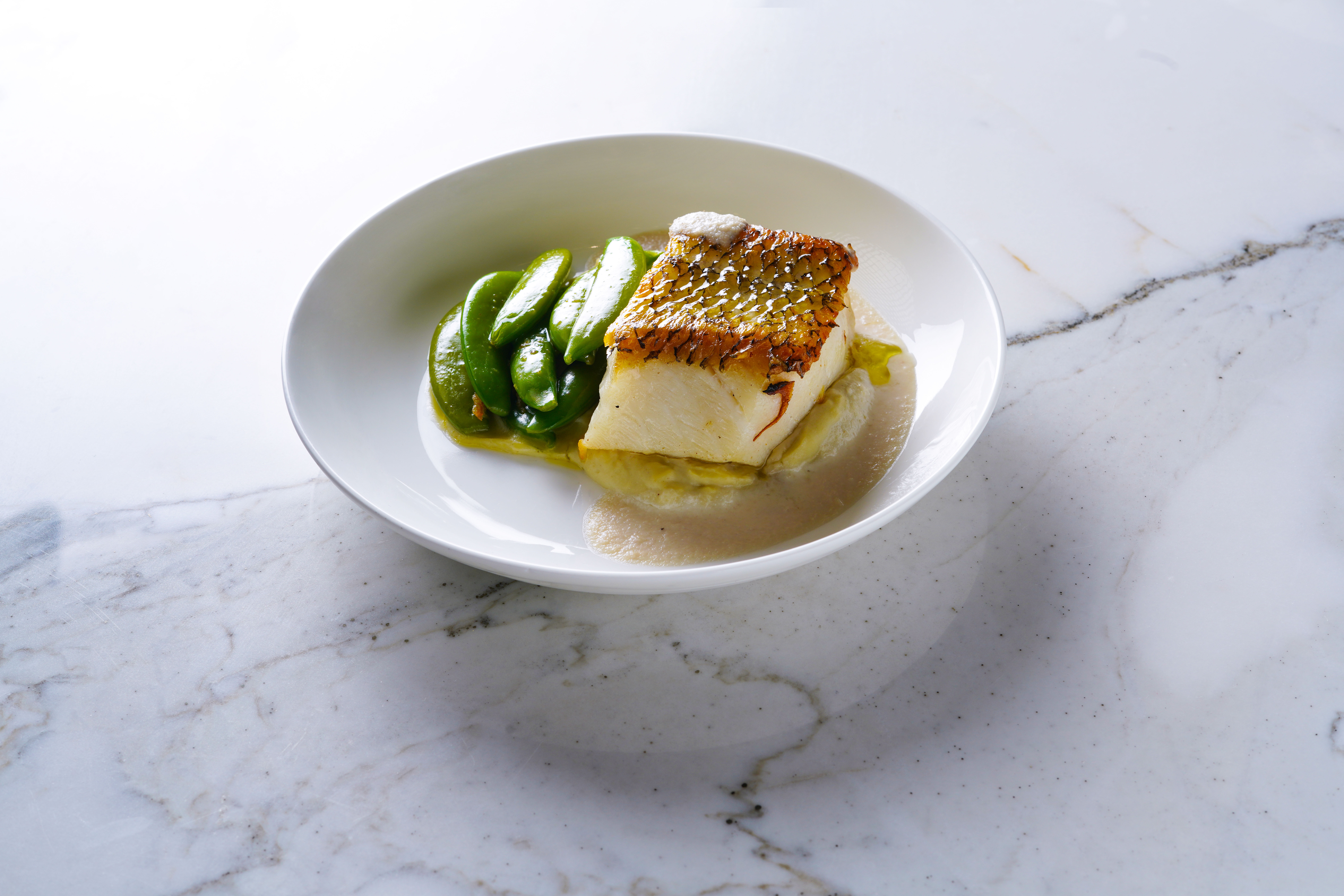 Emirates seared Chilean seabass Emirates seared Chilean seabass