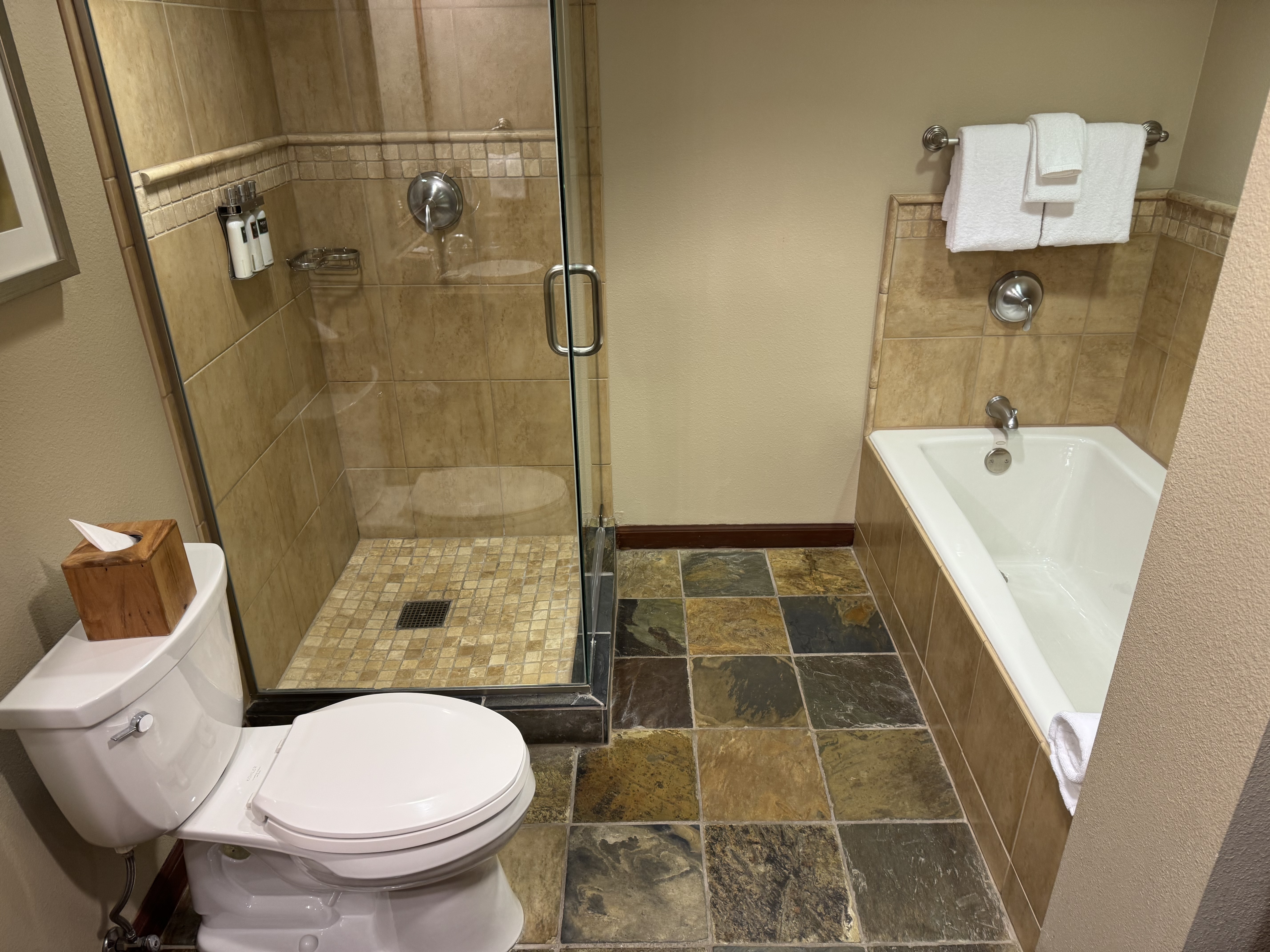 Everline Resort Spa Destination Hyatt Fireplace Suite Valley View bathroom shower tub toilet