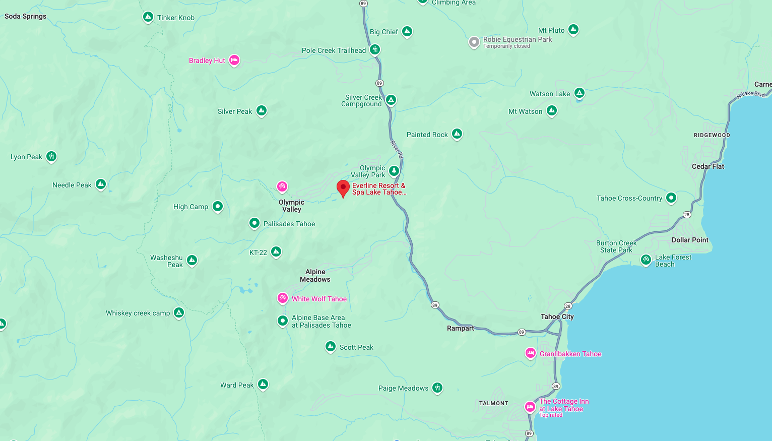 Everline Resort Spa location Google Maps