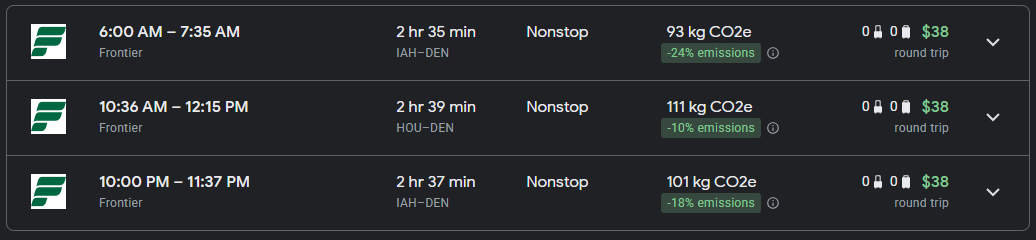 Frontier round trip flights