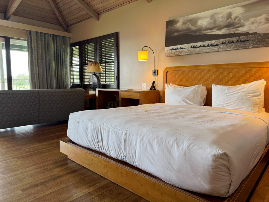 Hana Maui Resort 1 King Bed Ocean View Bungalow suite bedroom Hana Maui Resort 1 King Bed Ocean View Bungalow suite bedroom