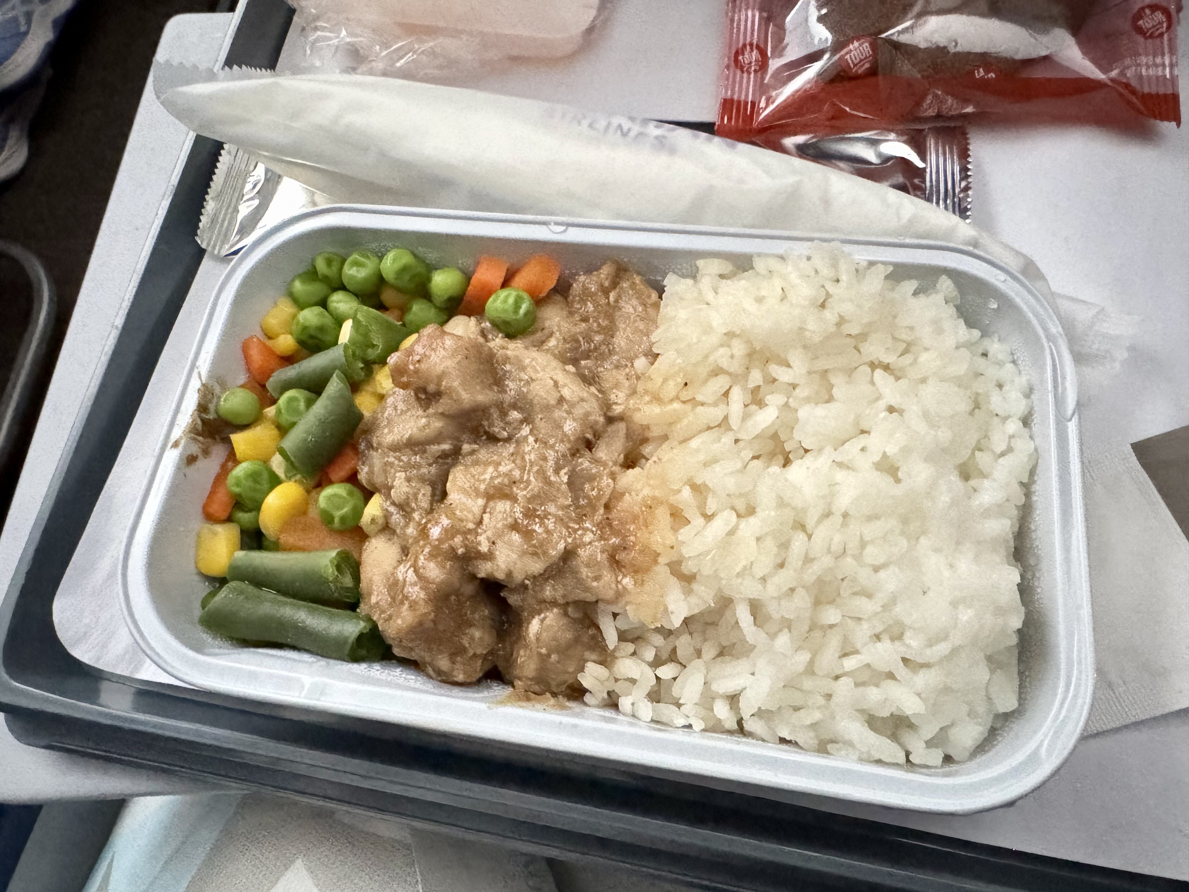 Hawaiian Airlines Chicken Close up
