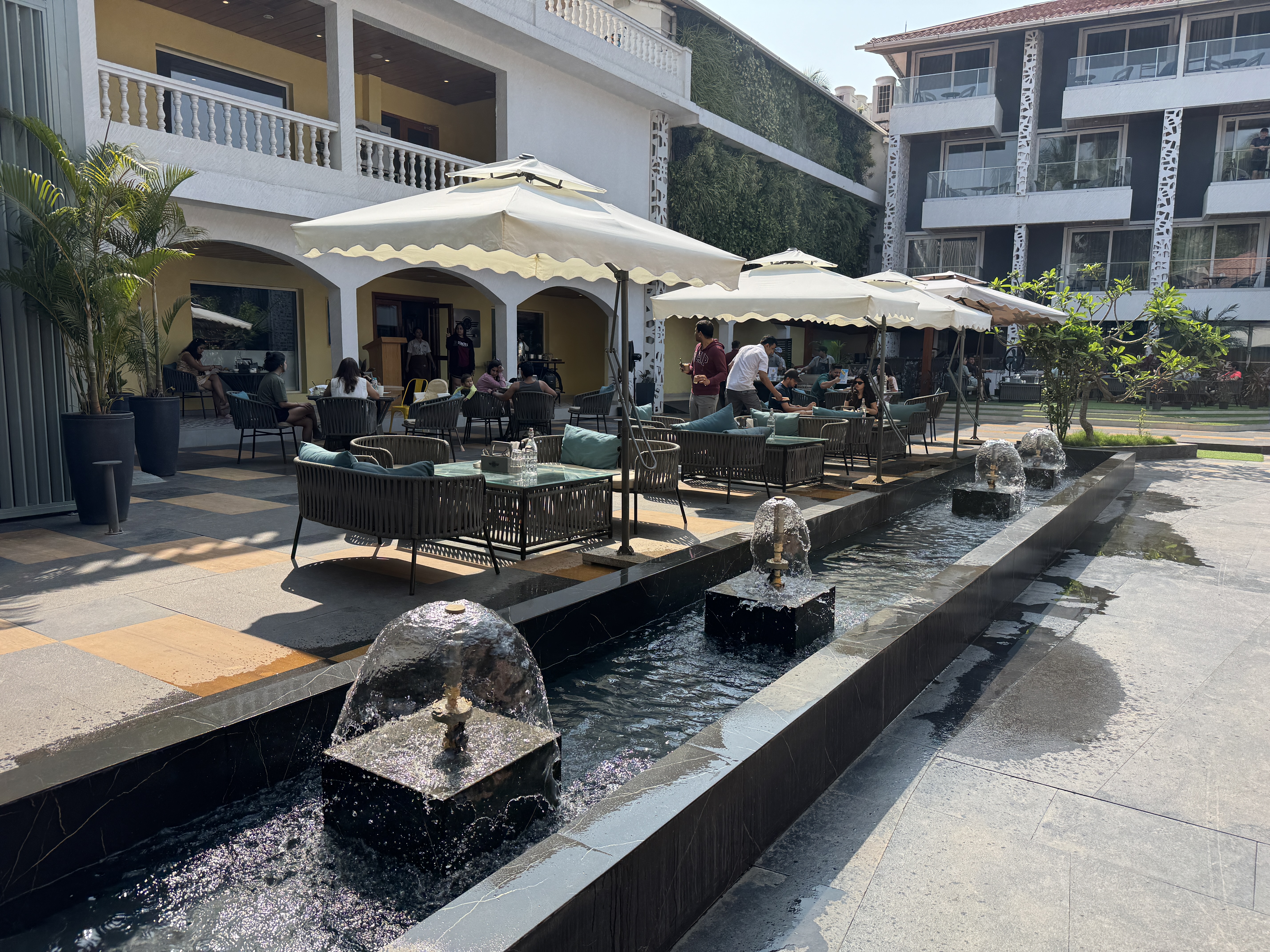 Hyatt Place Goa Candolim Zing breakfast exterior seating Hyatt Place Goa Candolim Zing breakfast exterior seating