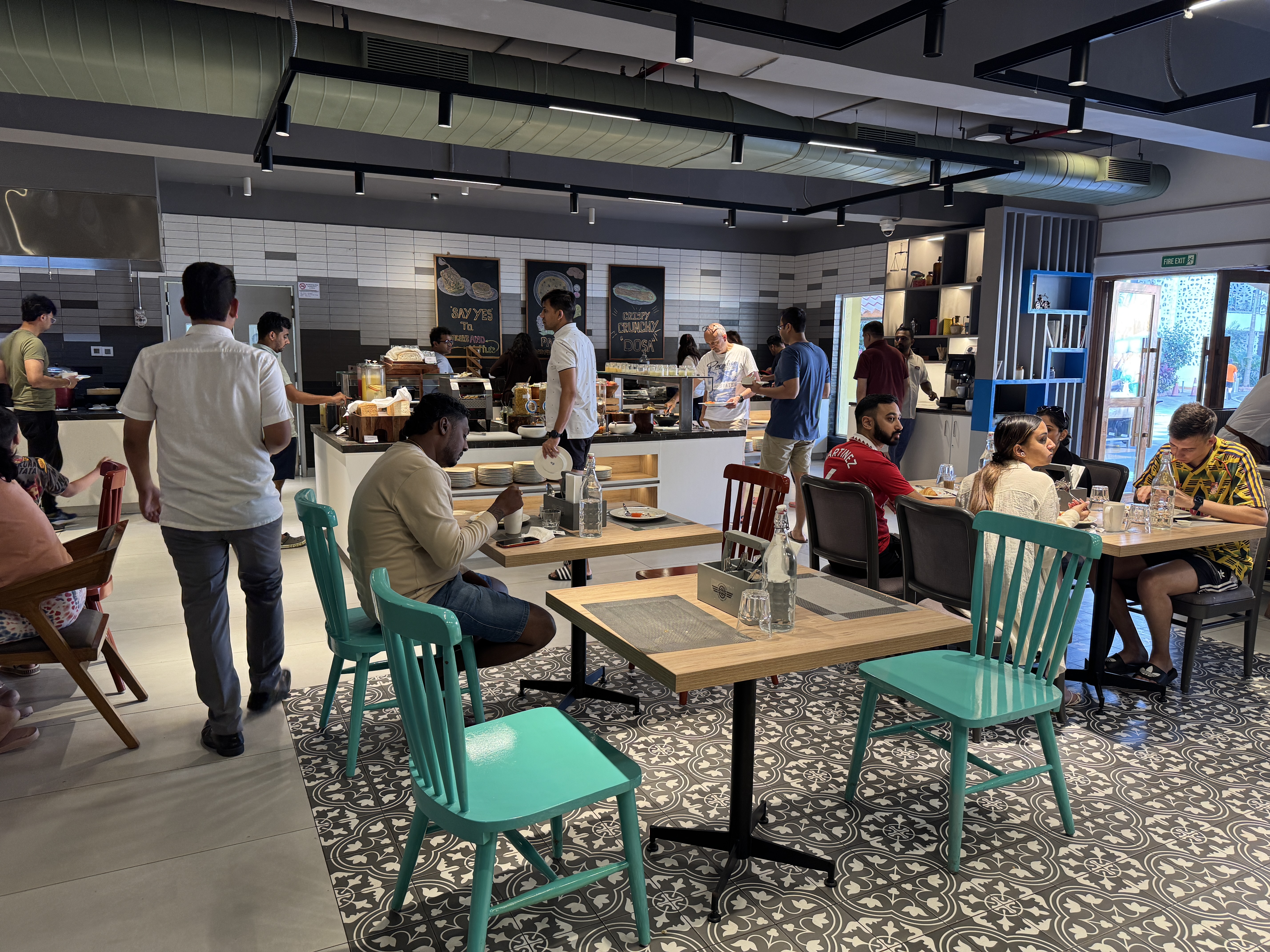 Hyatt Place Goa Candolim Zing breakfast interior seating Hyatt Place Goa Candolim Zing breakfast interior seating