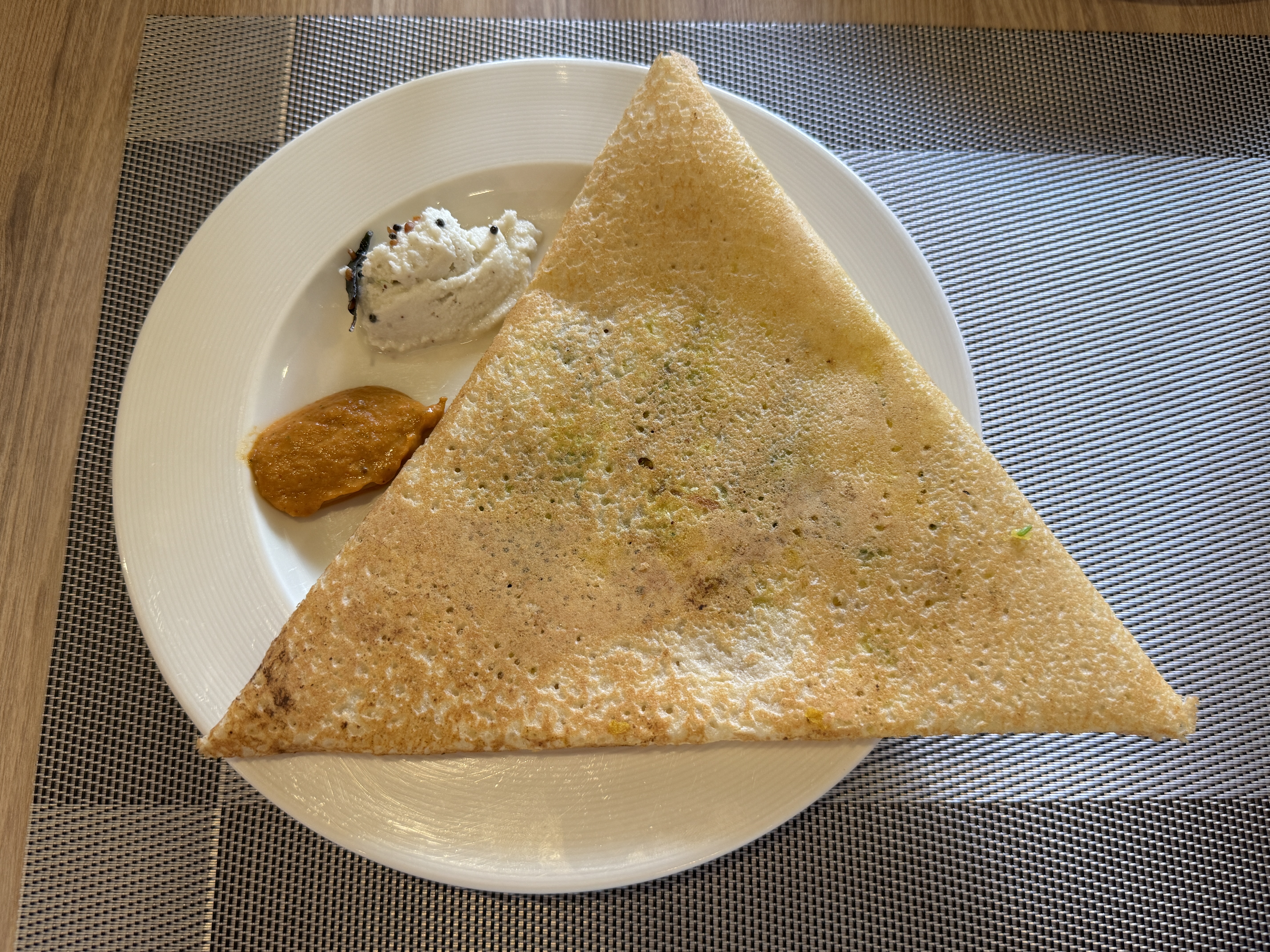 Hyatt Place Goa Candolim Zing breakfast masala dosa with chutney Hyatt Place Goa Candolim Zing breakfast masala dosa with chutney