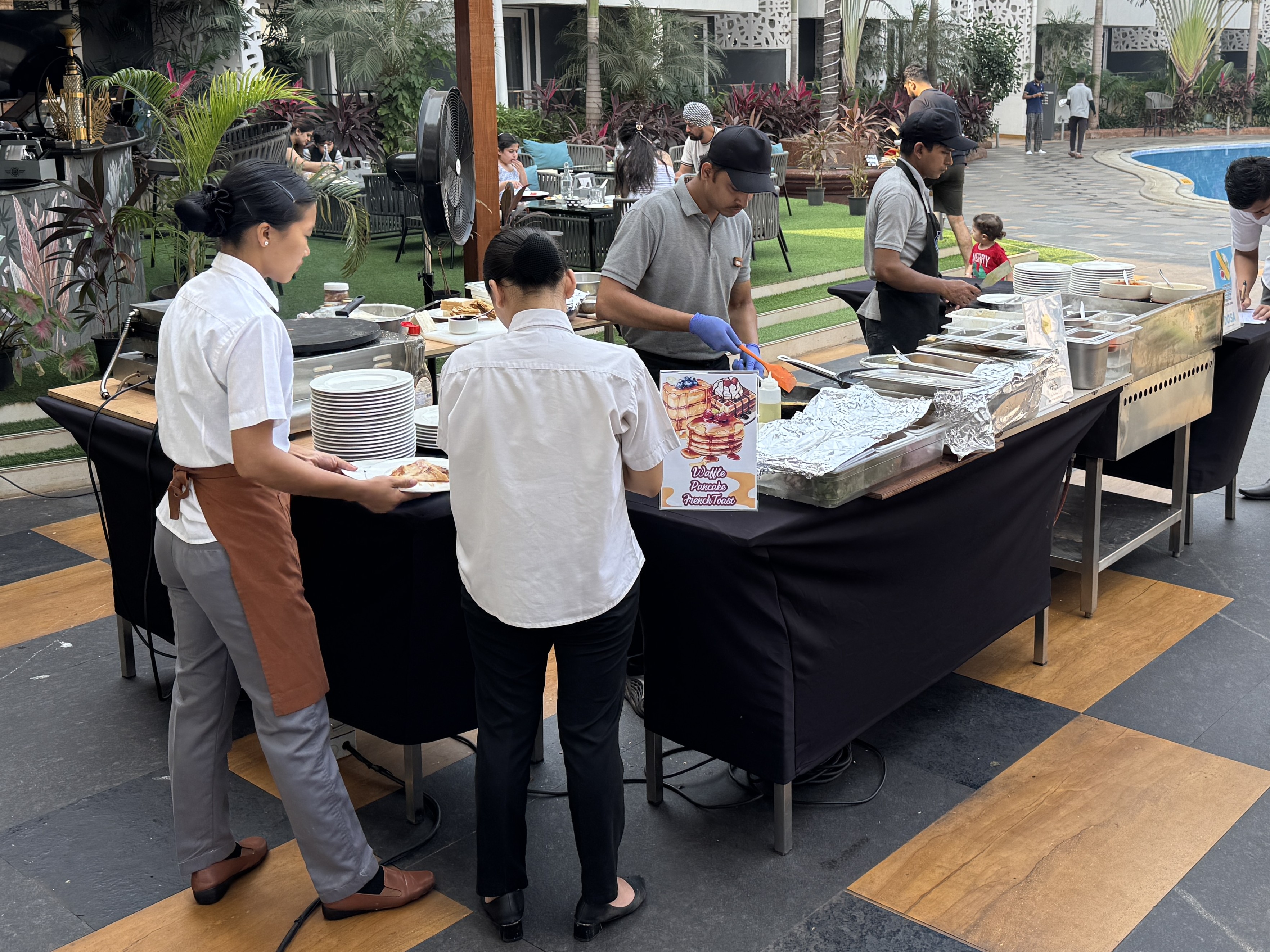 Hyatt Place Goa Candolim Zing breakfast outdoor station Hyatt Place Goa Candolim Zing breakfast outdoor station