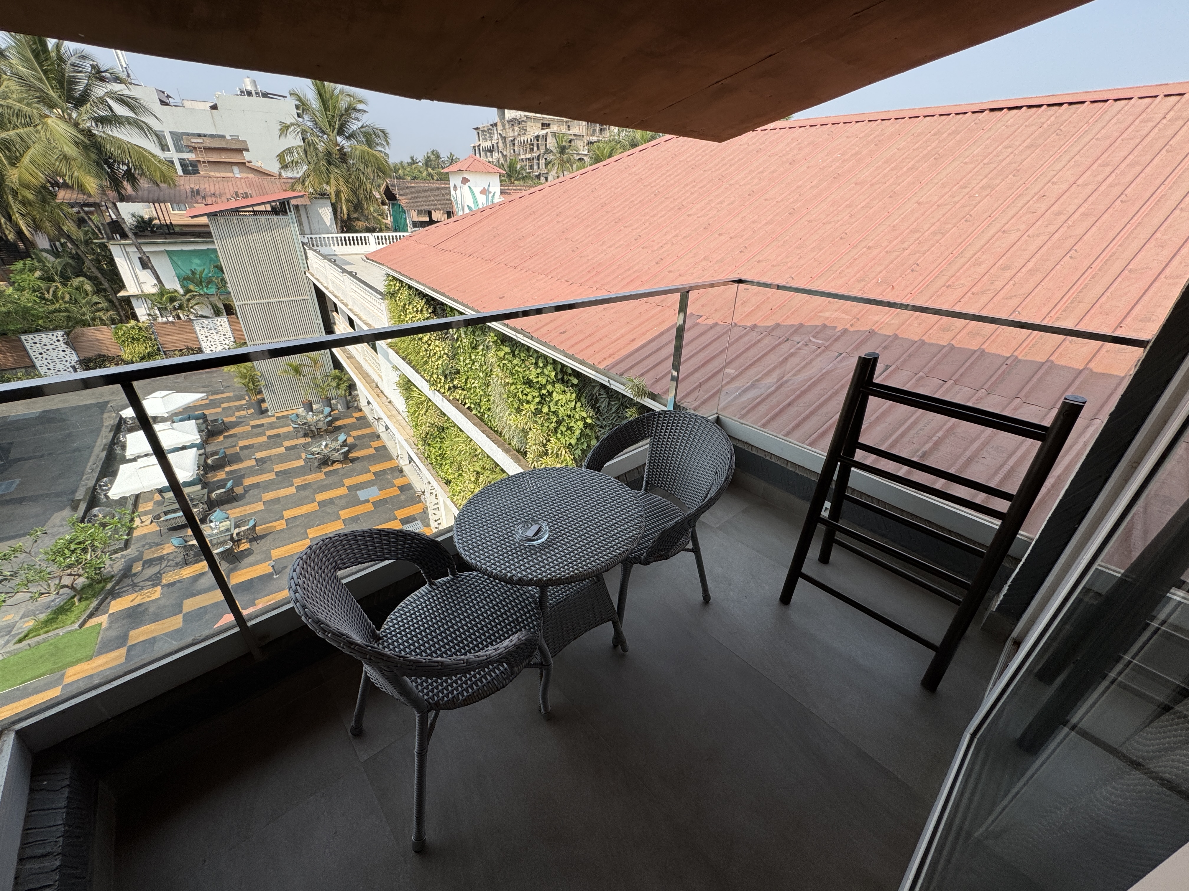 Hyatt Place Goa Candolim king room balcony Hyatt Place Goa Candolim king room balcony