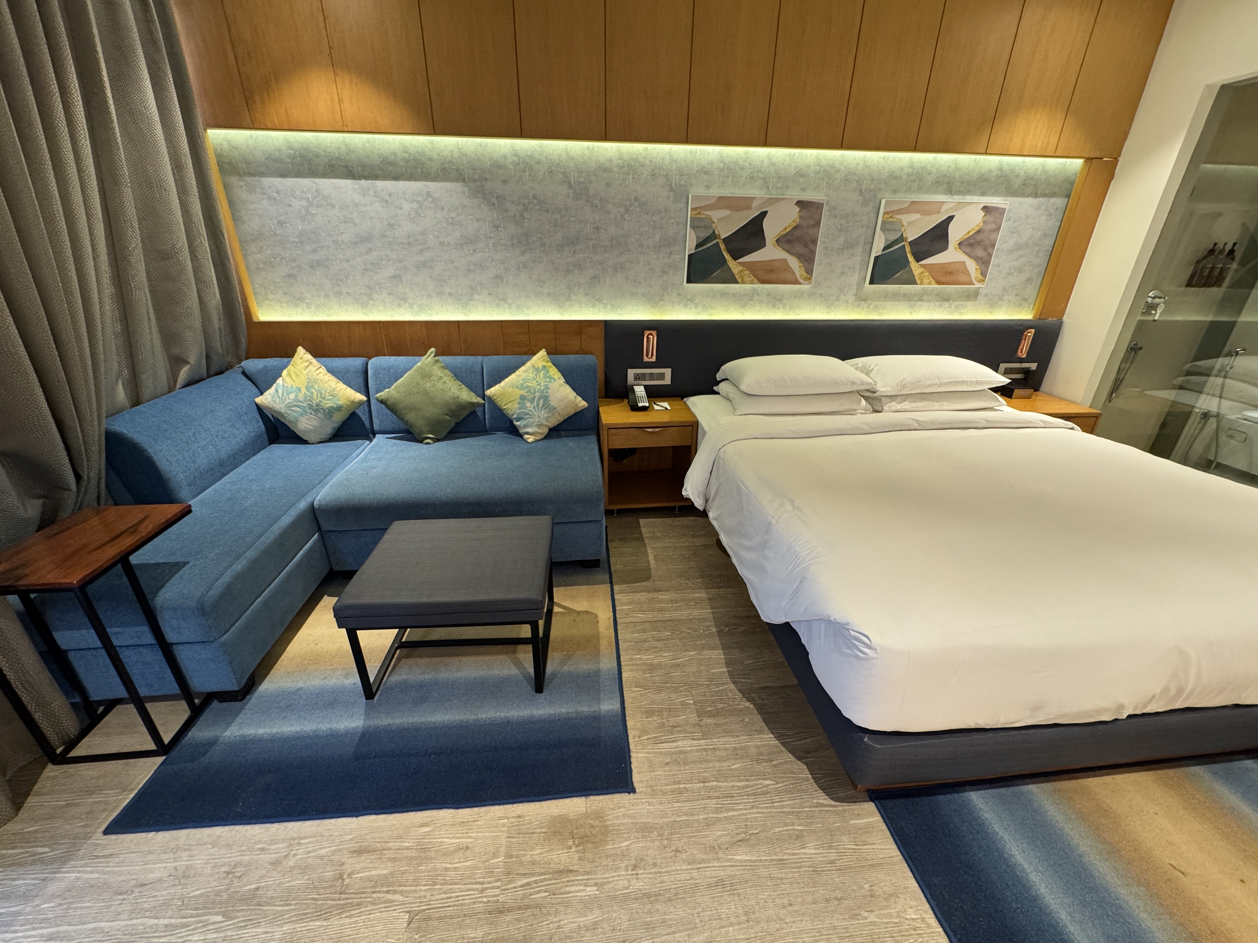 Hyatt Place Goa Candolim king room cozy corner and bed Hyatt Place Goa Candolim king room cozy corner and bed