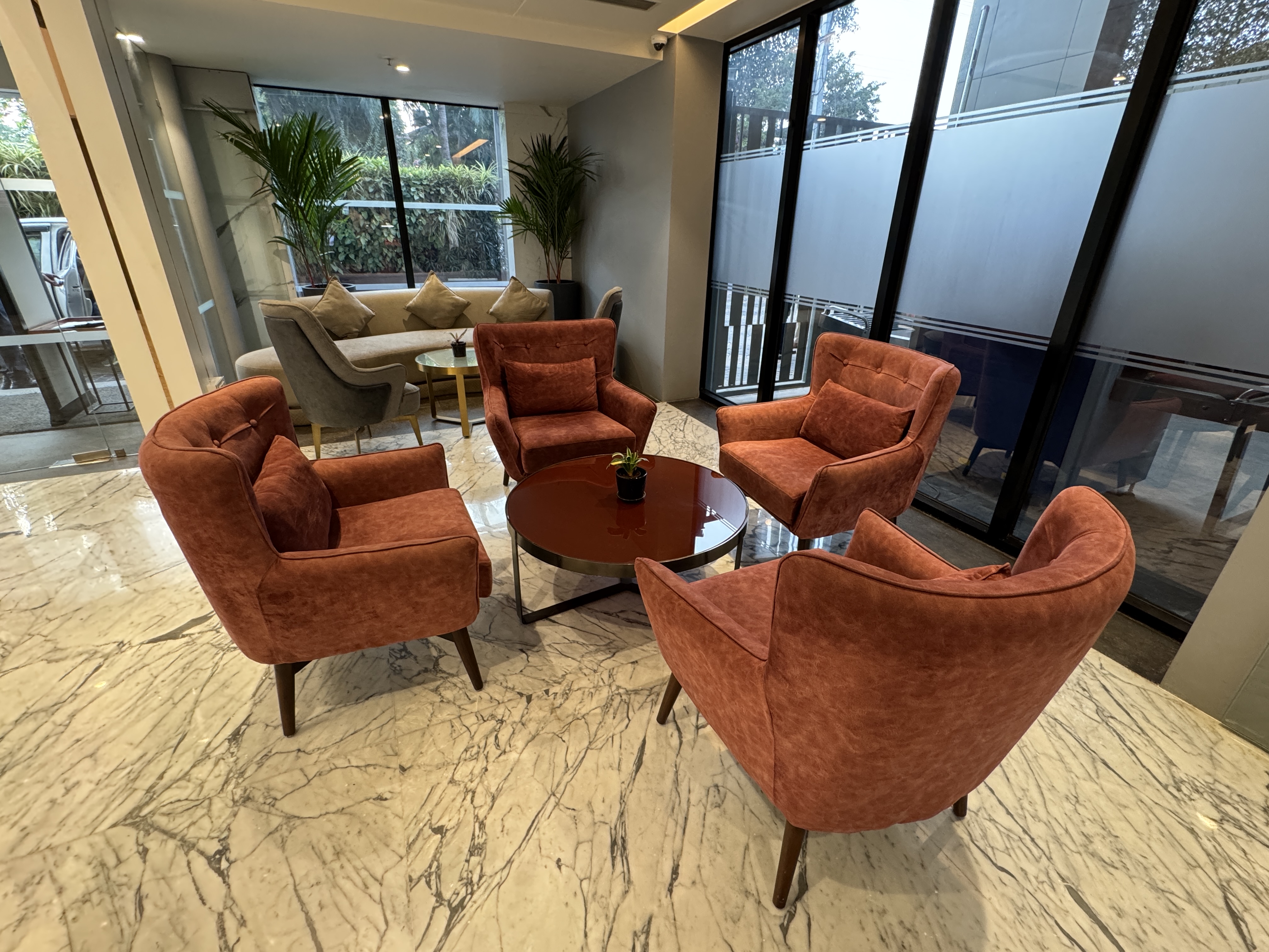 Hyatt Place Goa Candolim left lobby seating Hyatt Place Goa Candolim left lobby seating