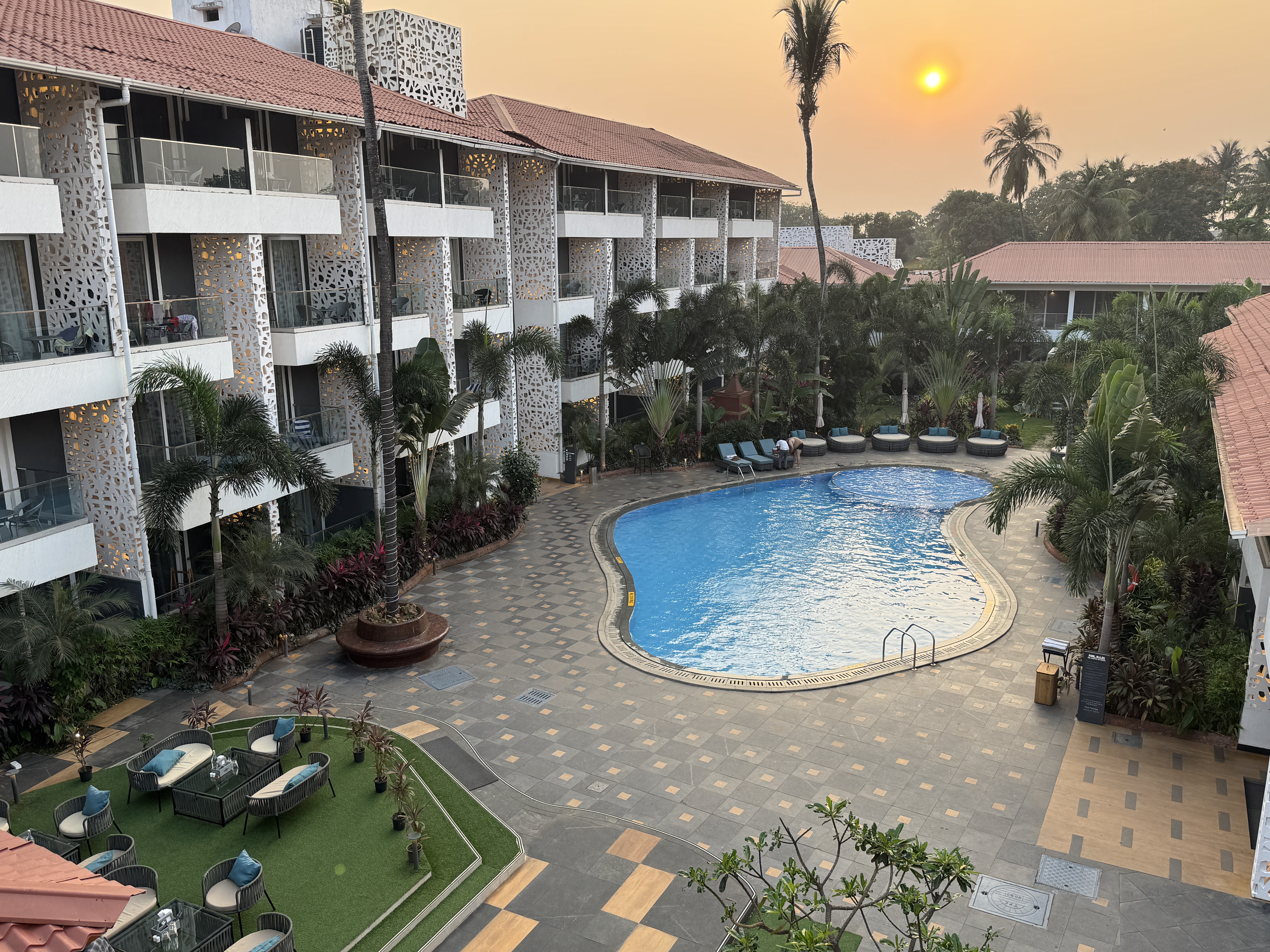 Hyatt Place Goa Candolim pool from skydeck