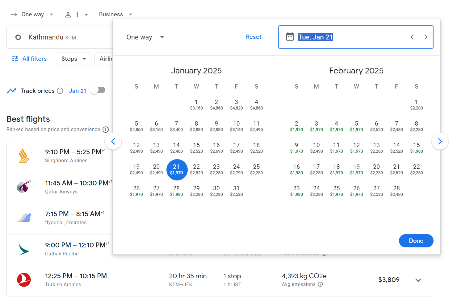 Kathmandu to NYC Airfares