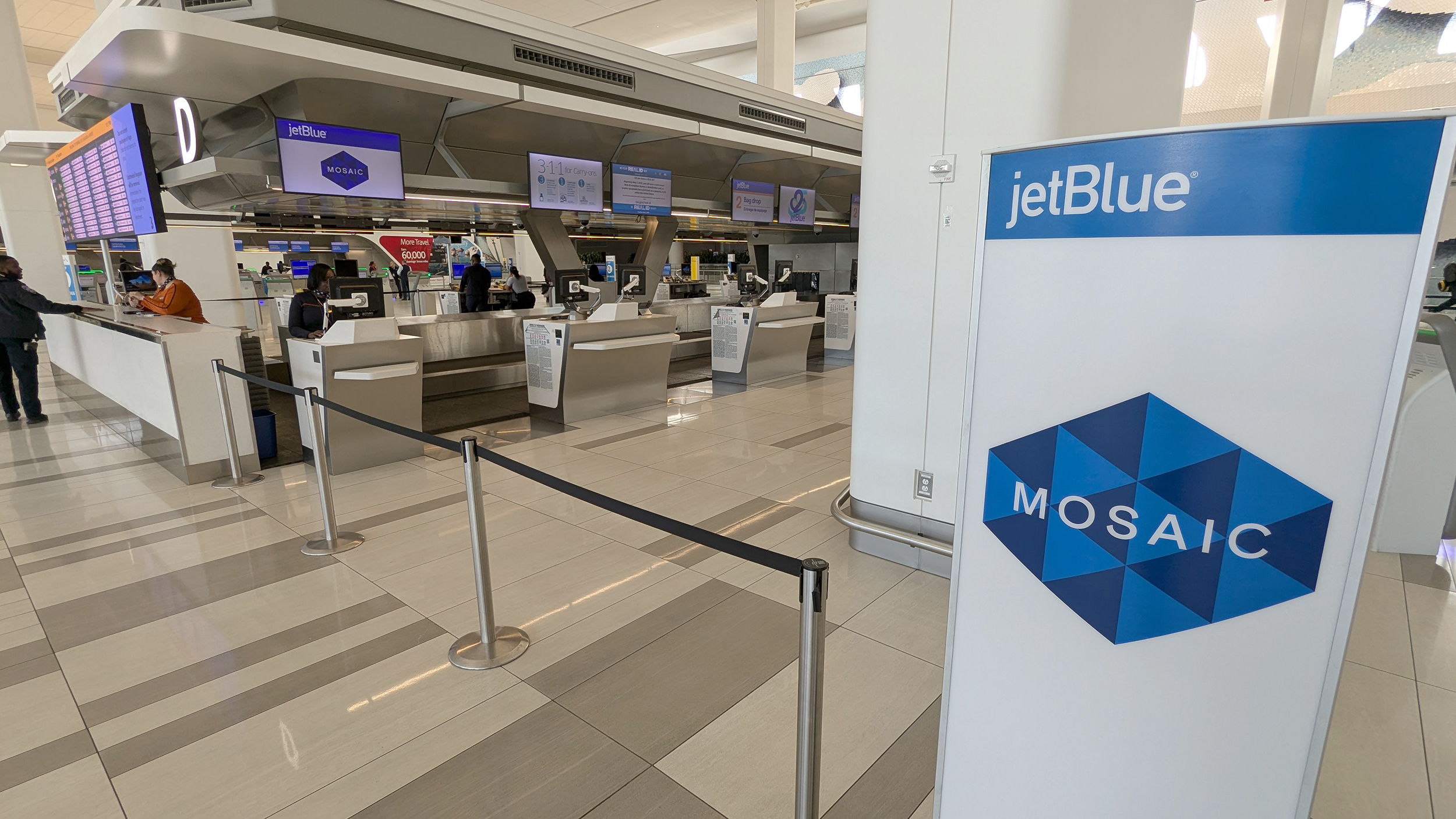 LaGuardia Terminal B JetBlue Mosaic Check in