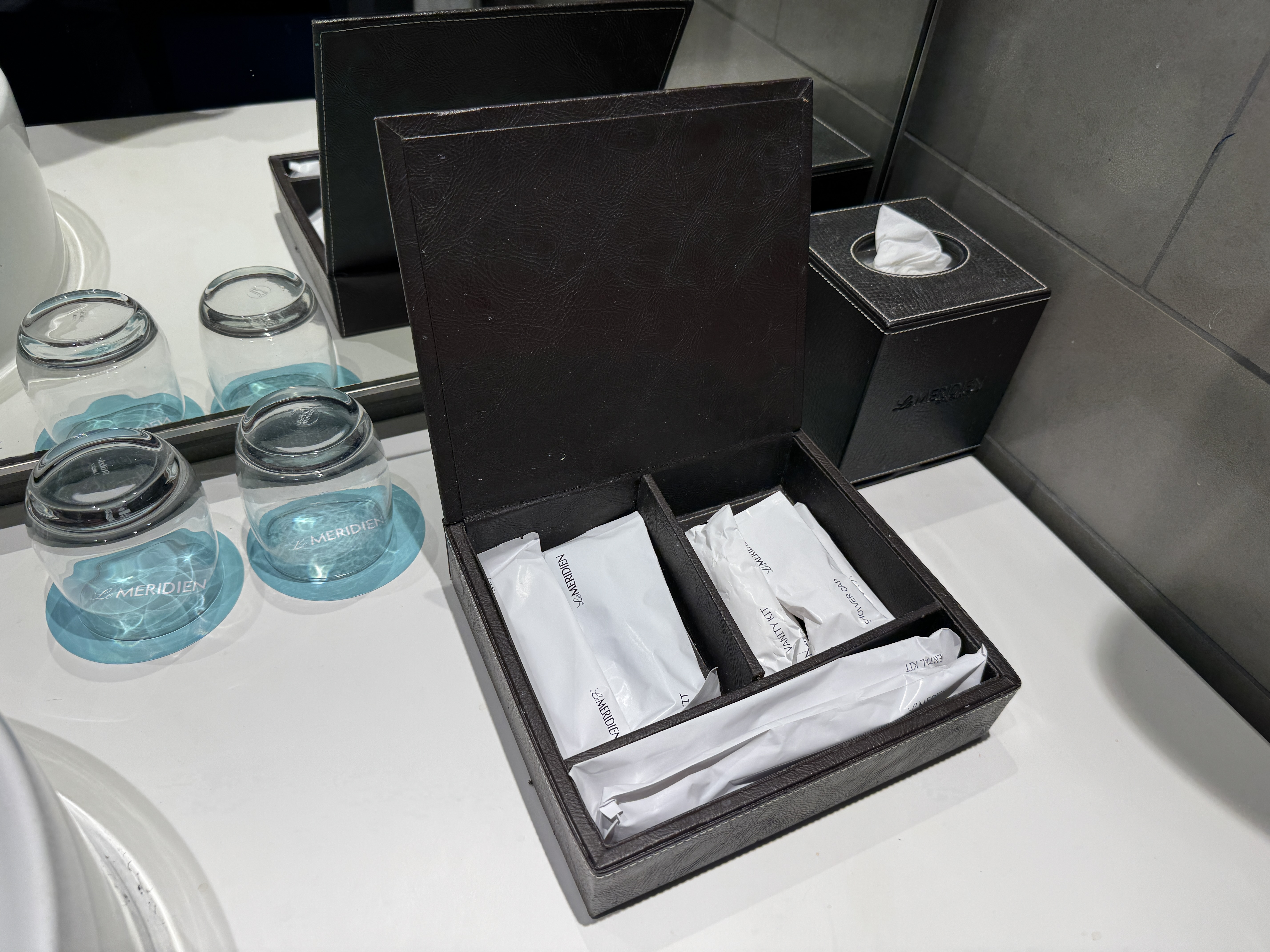 Le Meridien Goa Calangute king bathroom sink amenities Le Meridien Goa Calangute king bathroom sink amenities