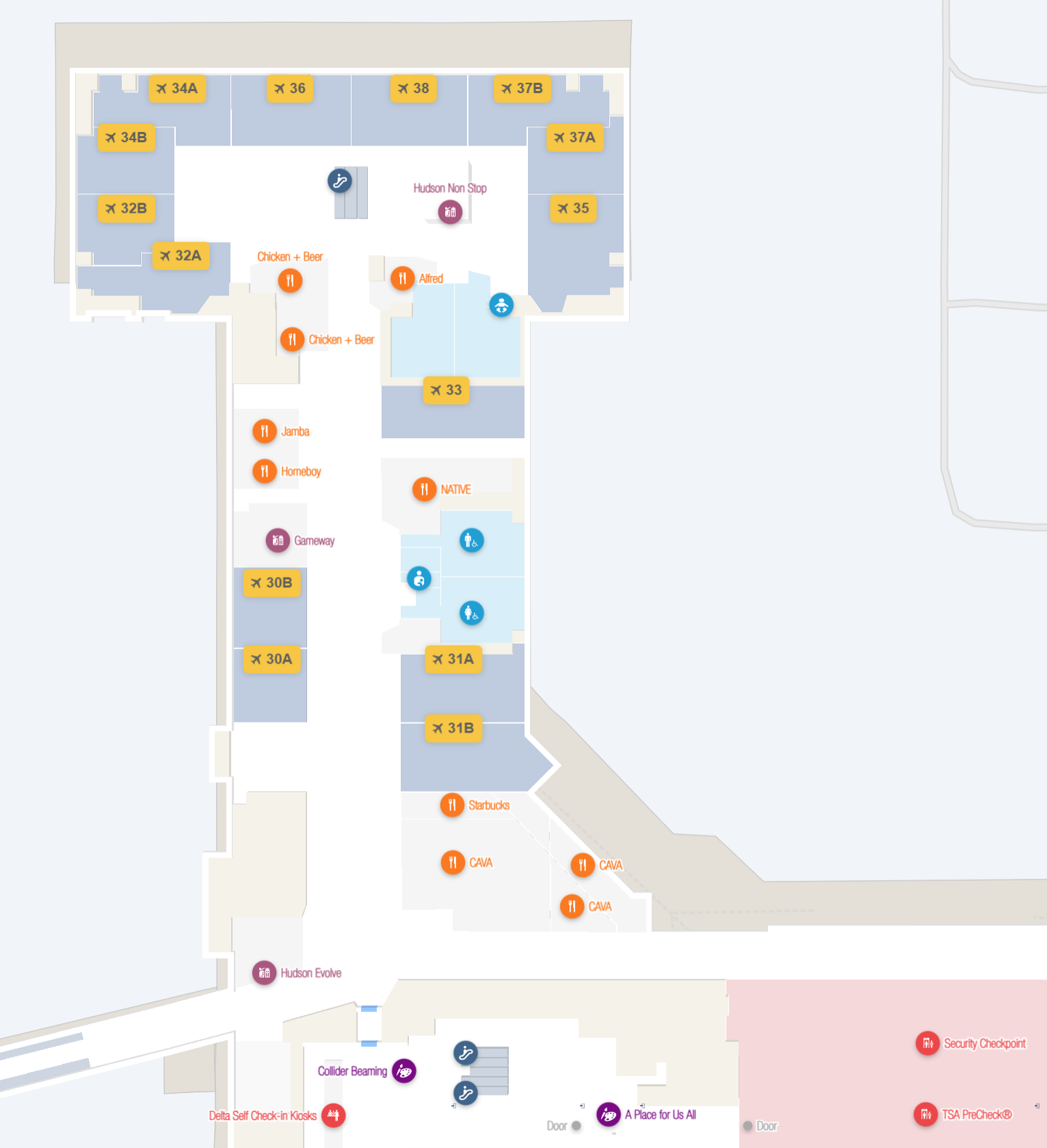 Los Angeles International Airport Gates 30 38