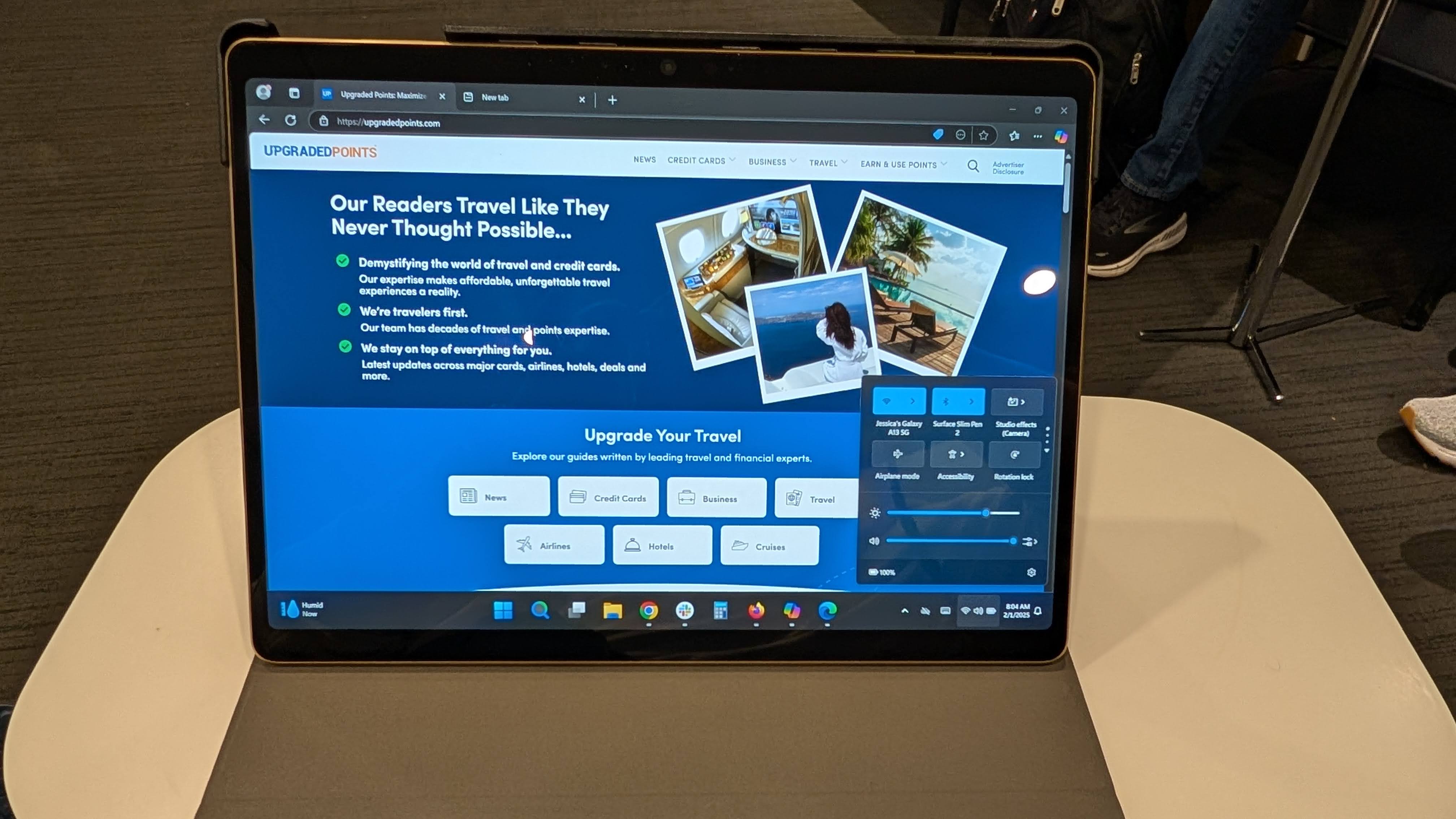 Microsoft Surface Pro tablet mode with kickstand front