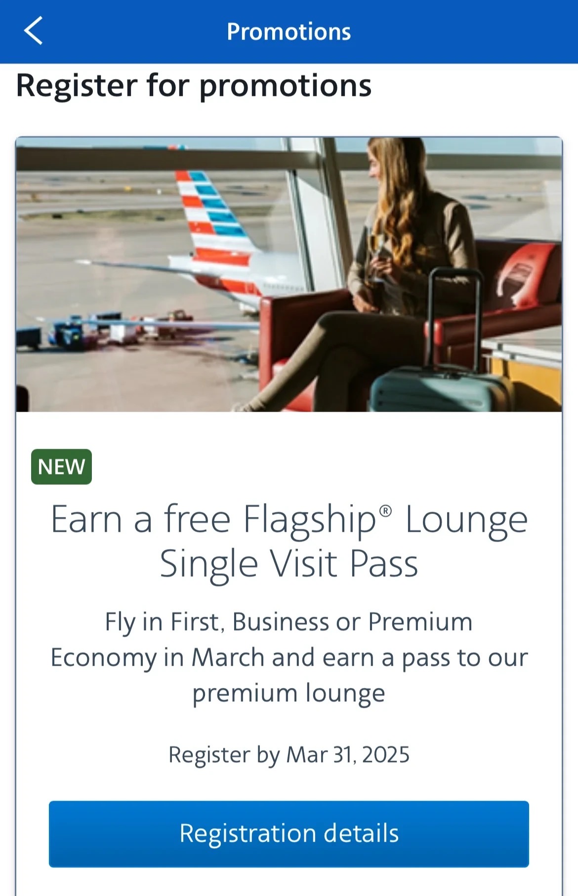 New American Airlines AAdvantage lounge pass promotion. AA.COM 1 Original New American Airlines AAdvantage lounge pass promotion.