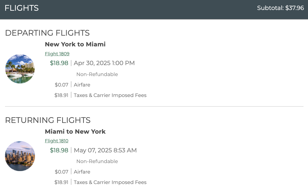 New York to Miami with Frontier in April New York to Miami with Frontier in April